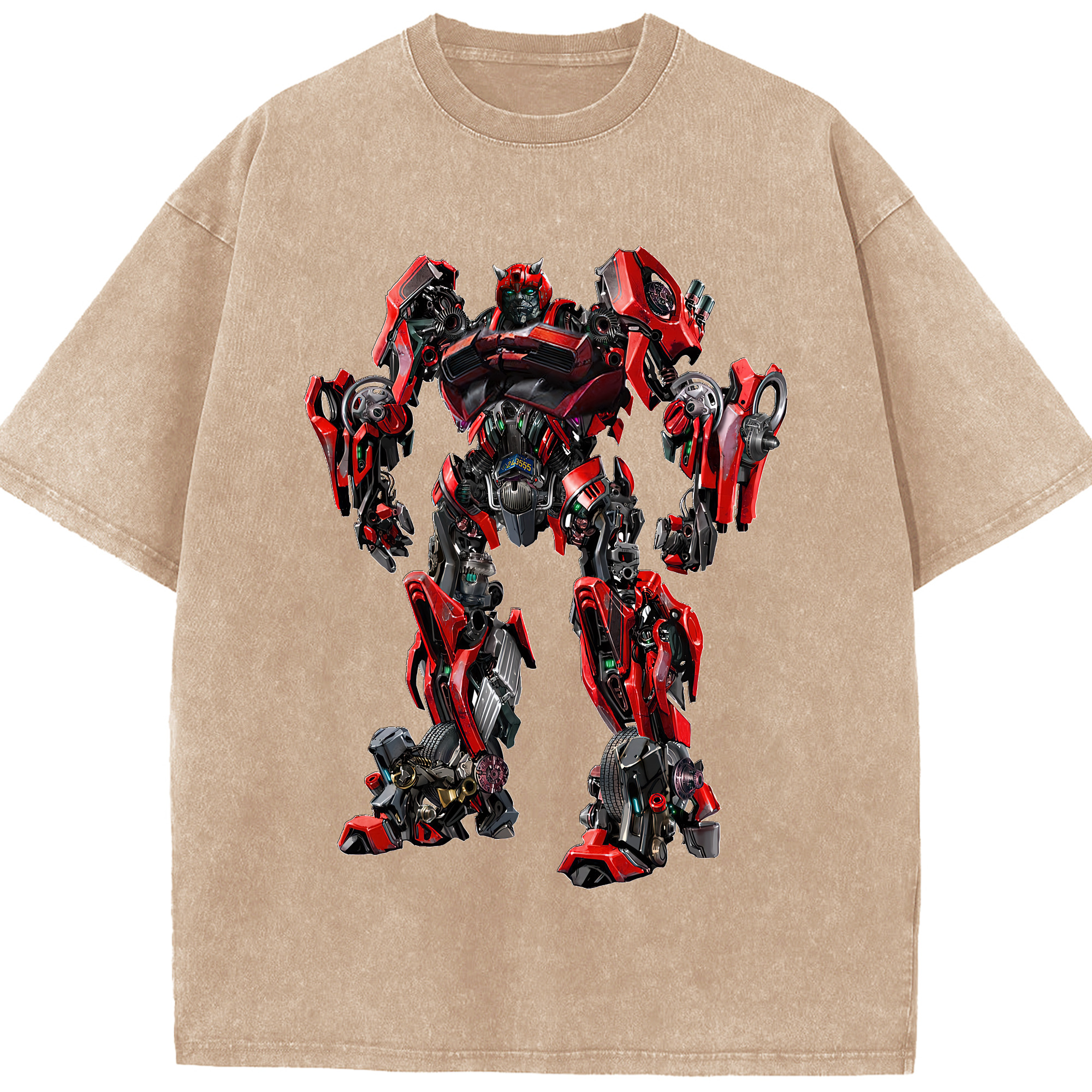 （画像用） Transformers トランスフォーマー 綿100% ヴィンテージ風 半袖Tシャツ（フロントプリント）