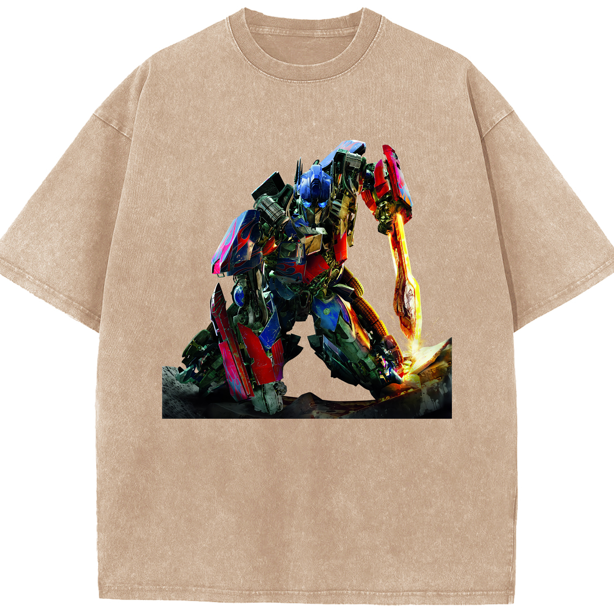（画像用） Transformers トランスフォーマー 綿100% ヴィンテージ風 半袖Tシャツ（フロントプリント）