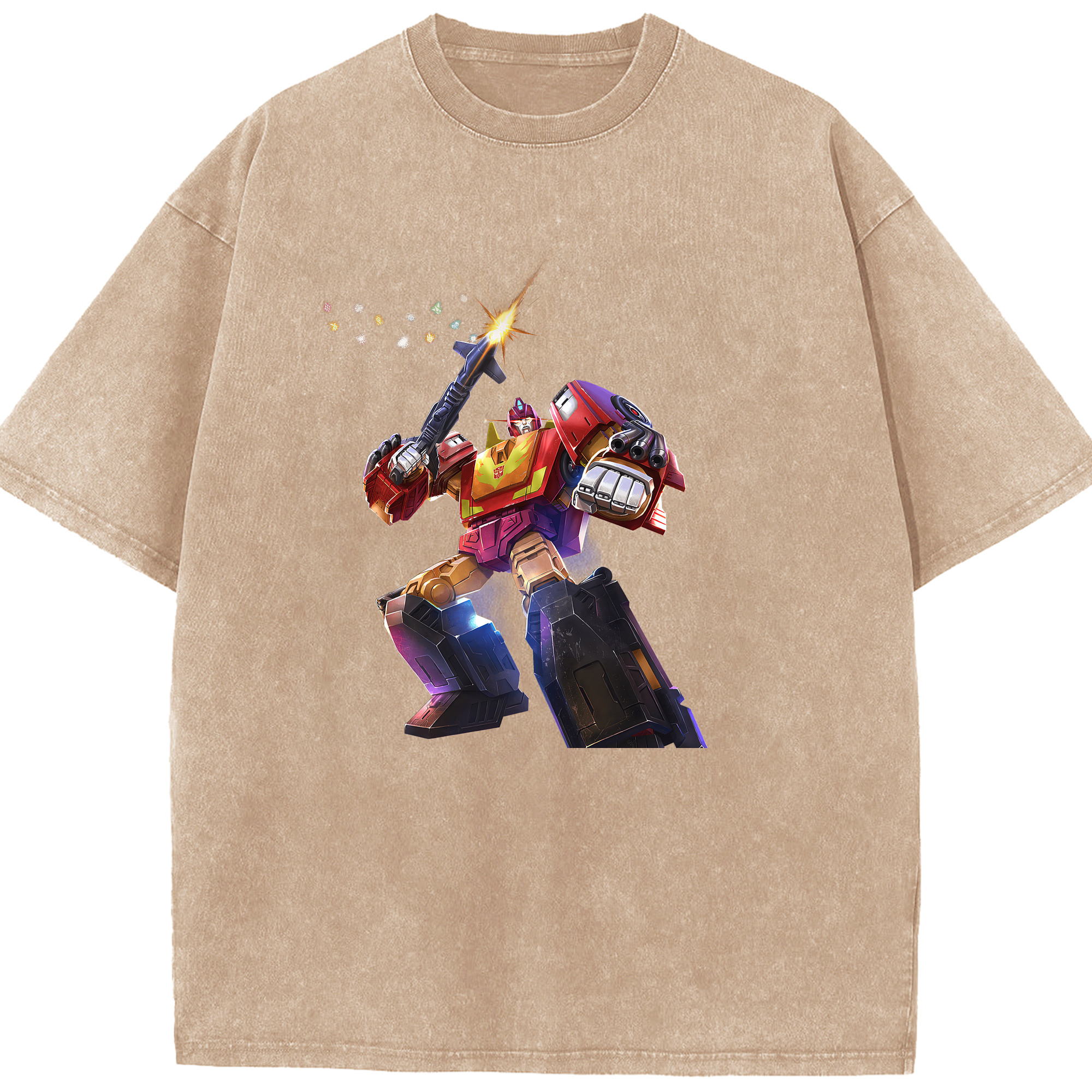 （画像用） Transformers トランスフォーマー 綿100% ヴィンテージ風 半袖Tシャツ（フロントプリント）
