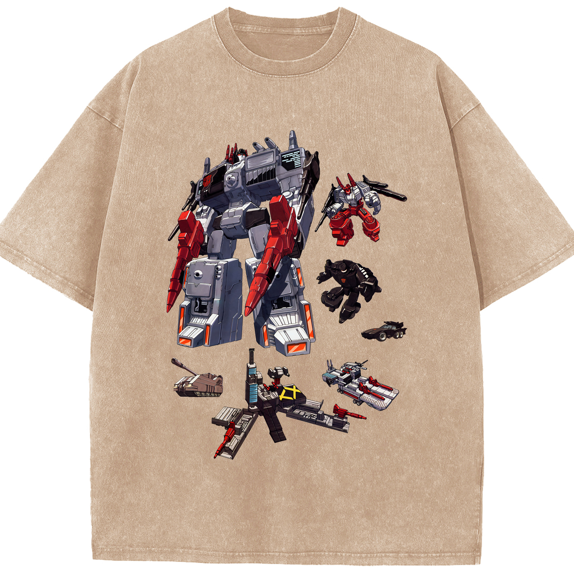 （画像用） Transformers トランスフォーマー 綿100% ヴィンテージ風 半袖Tシャツ（フロントプリント）