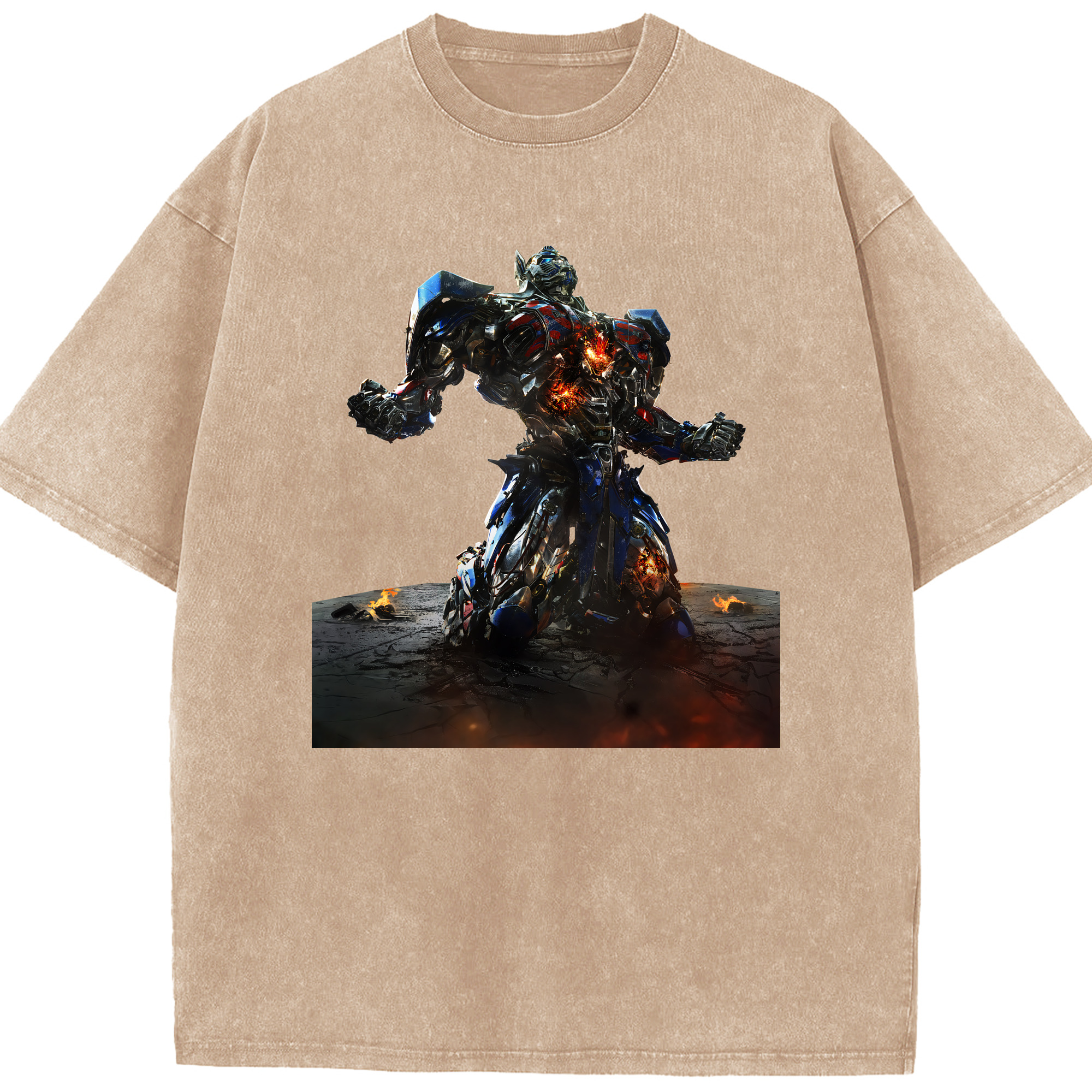 （画像用） Transformers トランスフォーマー 綿100% ヴィンテージ風 半袖Tシャツ（フロントプリント）