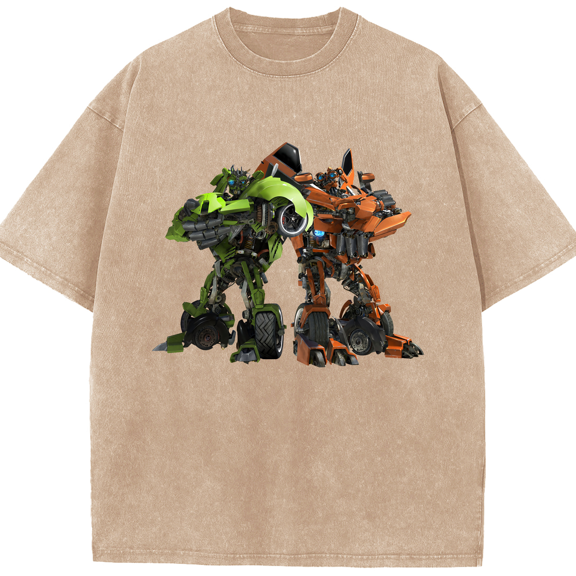 （画像用） Transformers トランスフォーマー 綿100% ヴィンテージ風 半袖Tシャツ（フロントプリント）