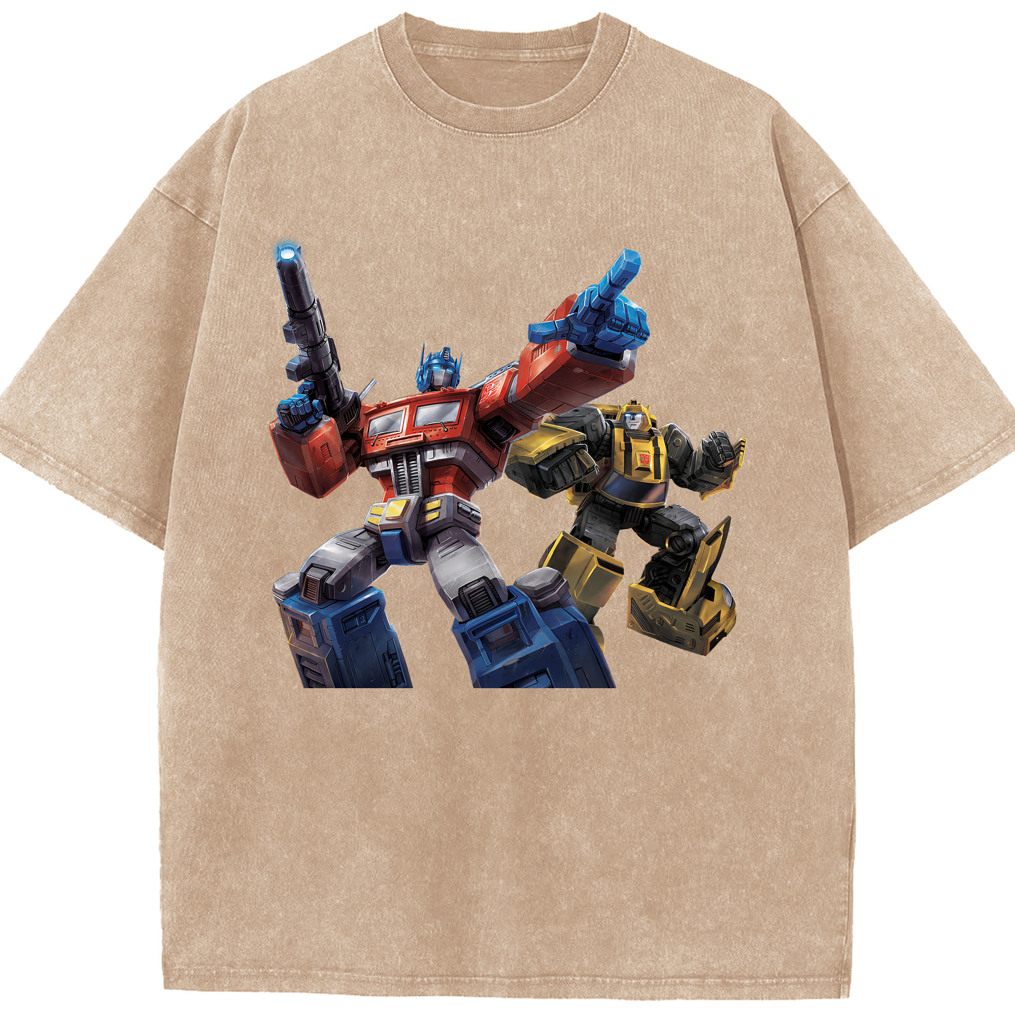 （画像用） Transformers トランスフォーマー 綿100% ヴィンテージ風 半袖Tシャツ（フロントプリント）