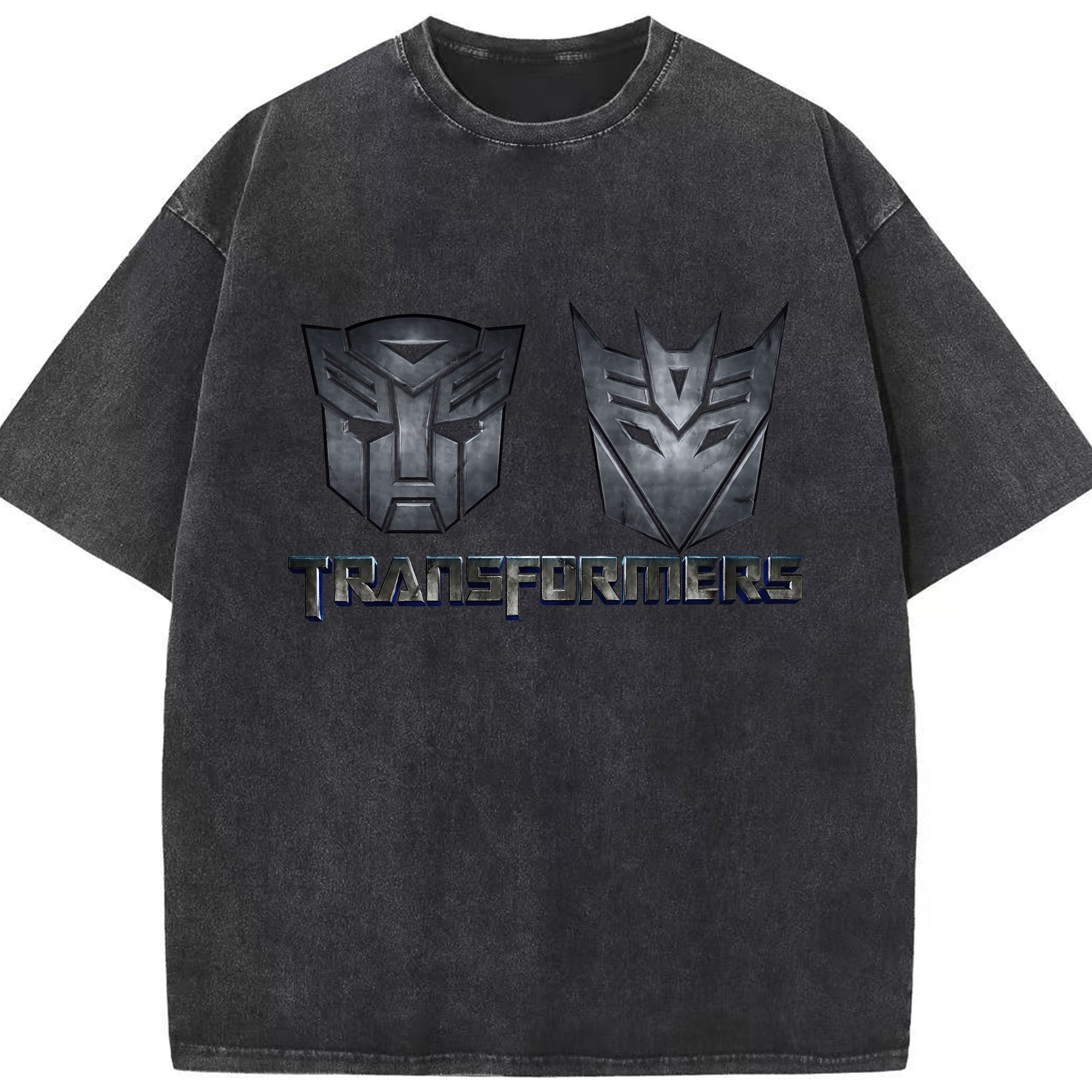 （画像用） Transformers トランスフォーマー 綿100% ヴィンテージ風 半袖Tシャツ（フロントプリント）