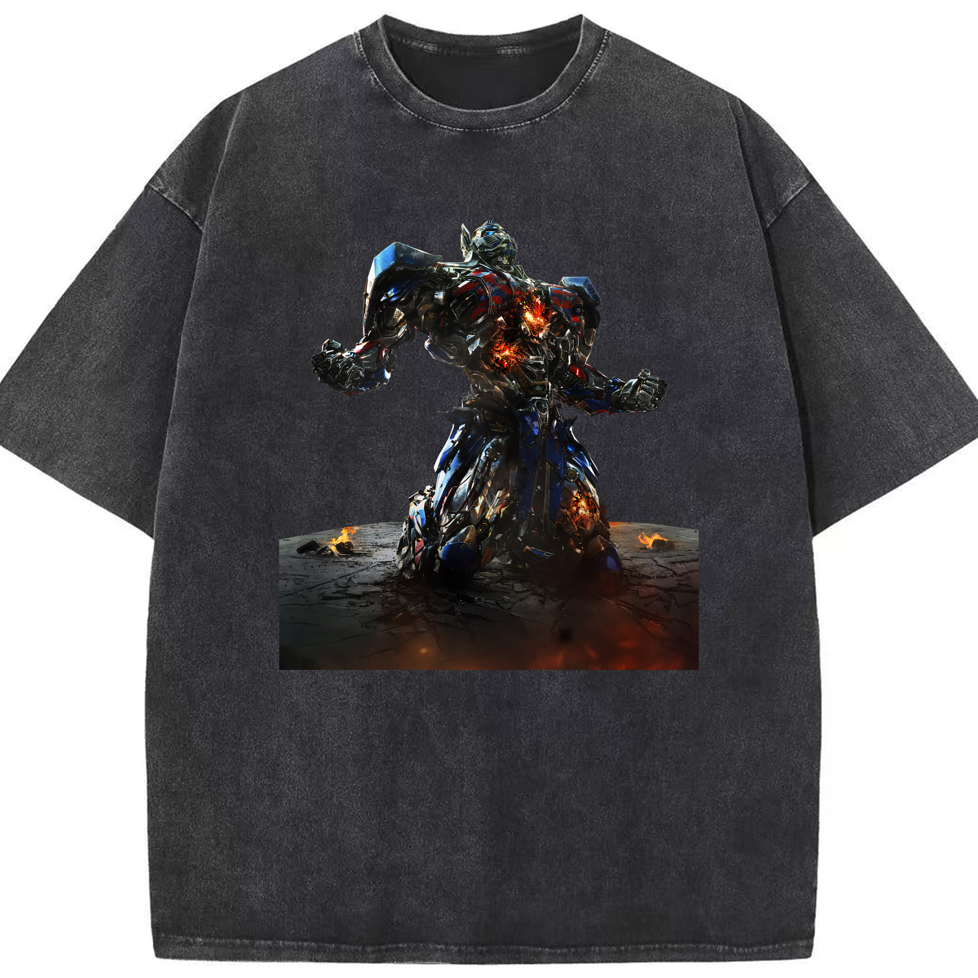 （画像用） Transformers トランスフォーマー 綿100% ヴィンテージ風 半袖Tシャツ（フロントプリント）