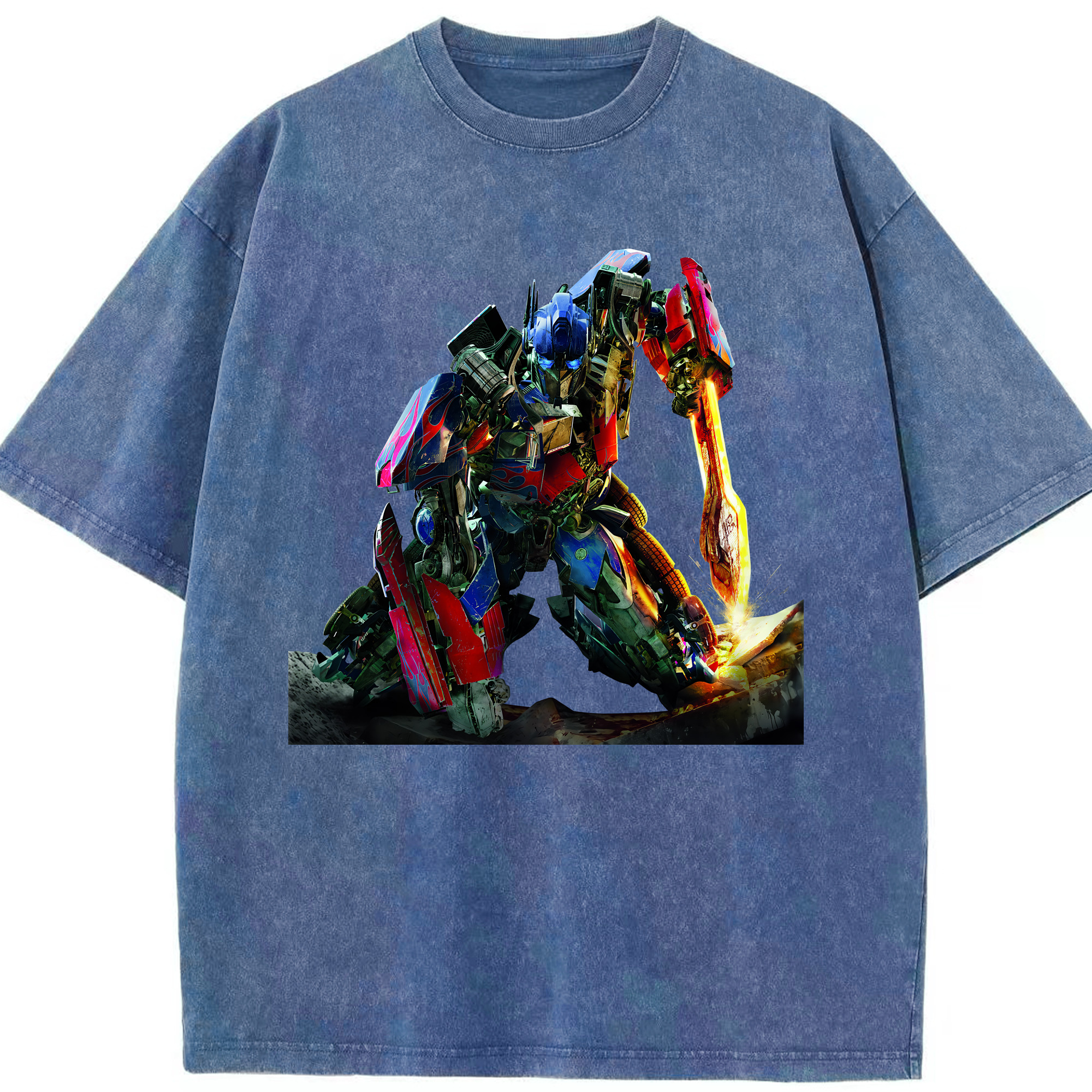 （画像用） Transformers トランスフォーマー 綿100% ヴィンテージ風 半袖Tシャツ（フロントプリント）
