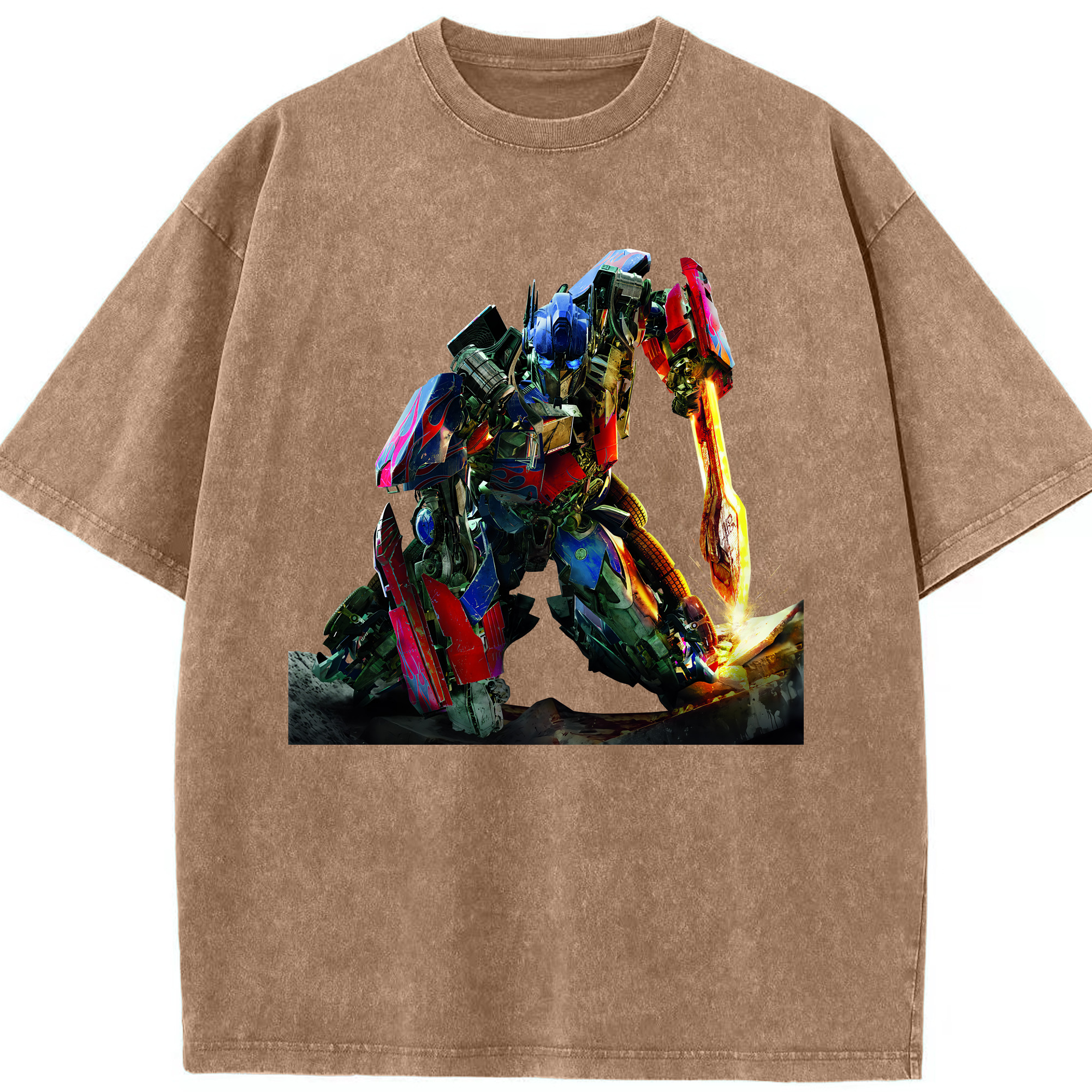 （画像用） Transformers トランスフォーマー 綿100% ヴィンテージ風 半袖Tシャツ（フロントプリント）
