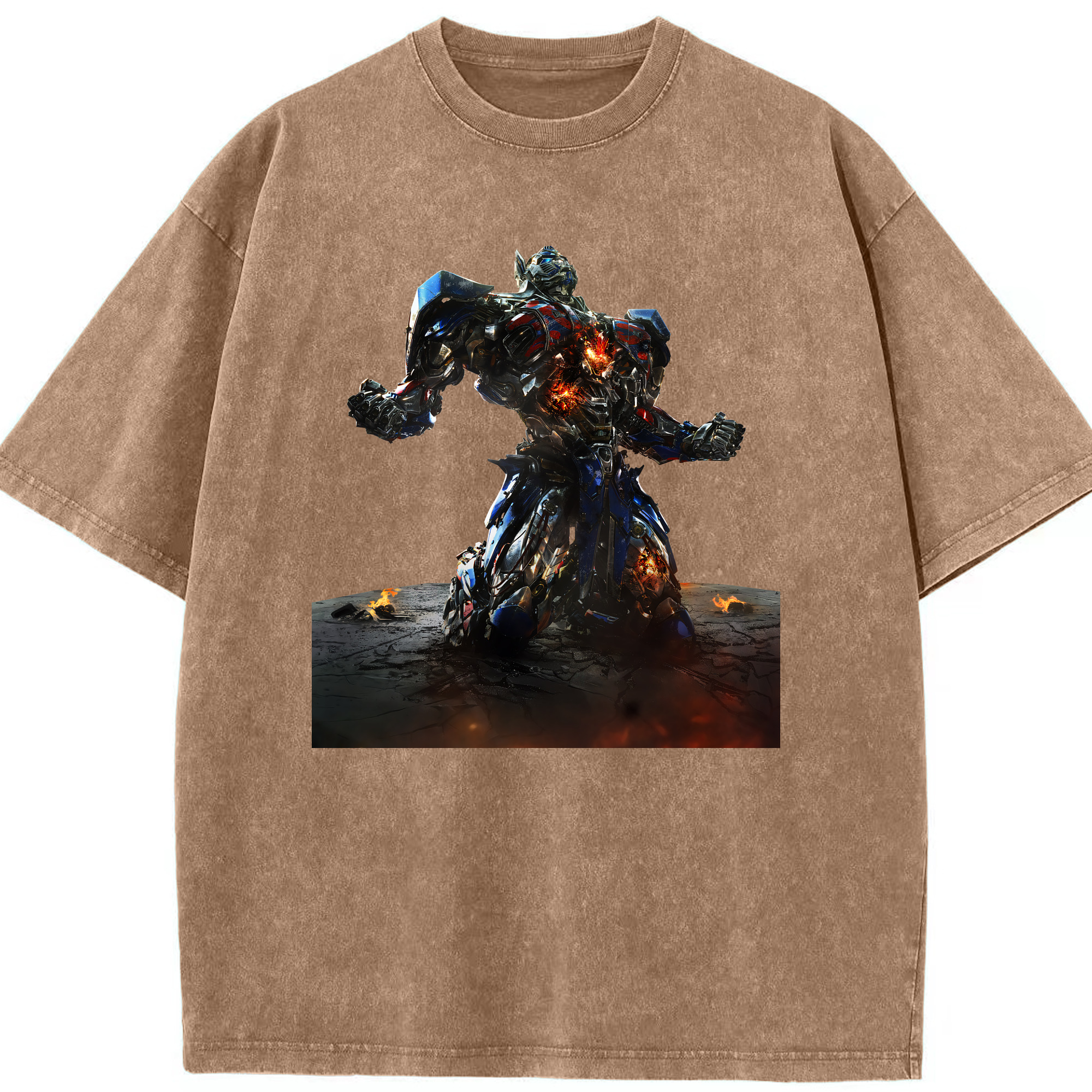 （画像用） Transformers トランスフォーマー 綿100% ヴィンテージ風 半袖Tシャツ（フロントプリント）