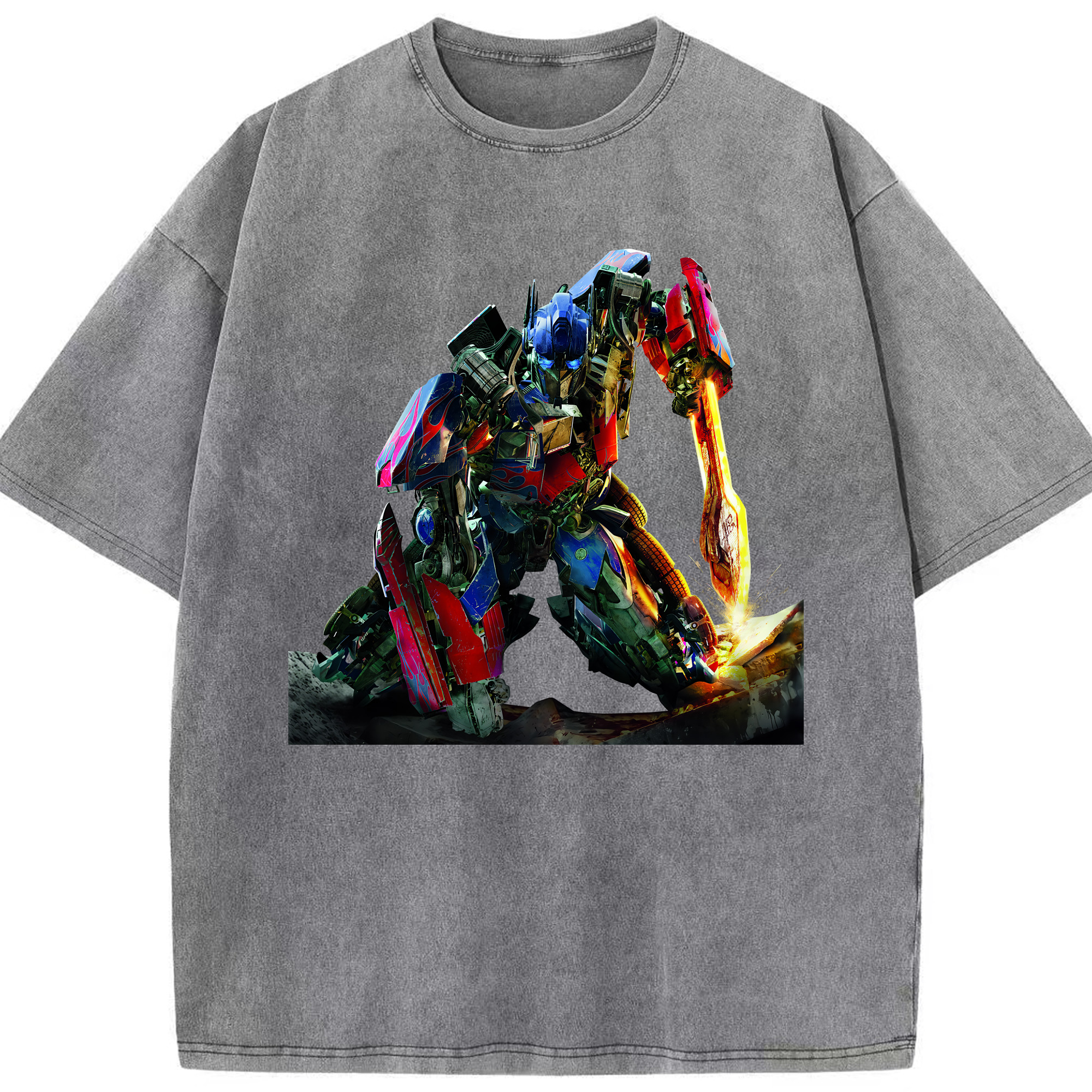 （画像用） Transformers トランスフォーマー 綿100% ヴィンテージ風 半袖Tシャツ（フロントプリント）