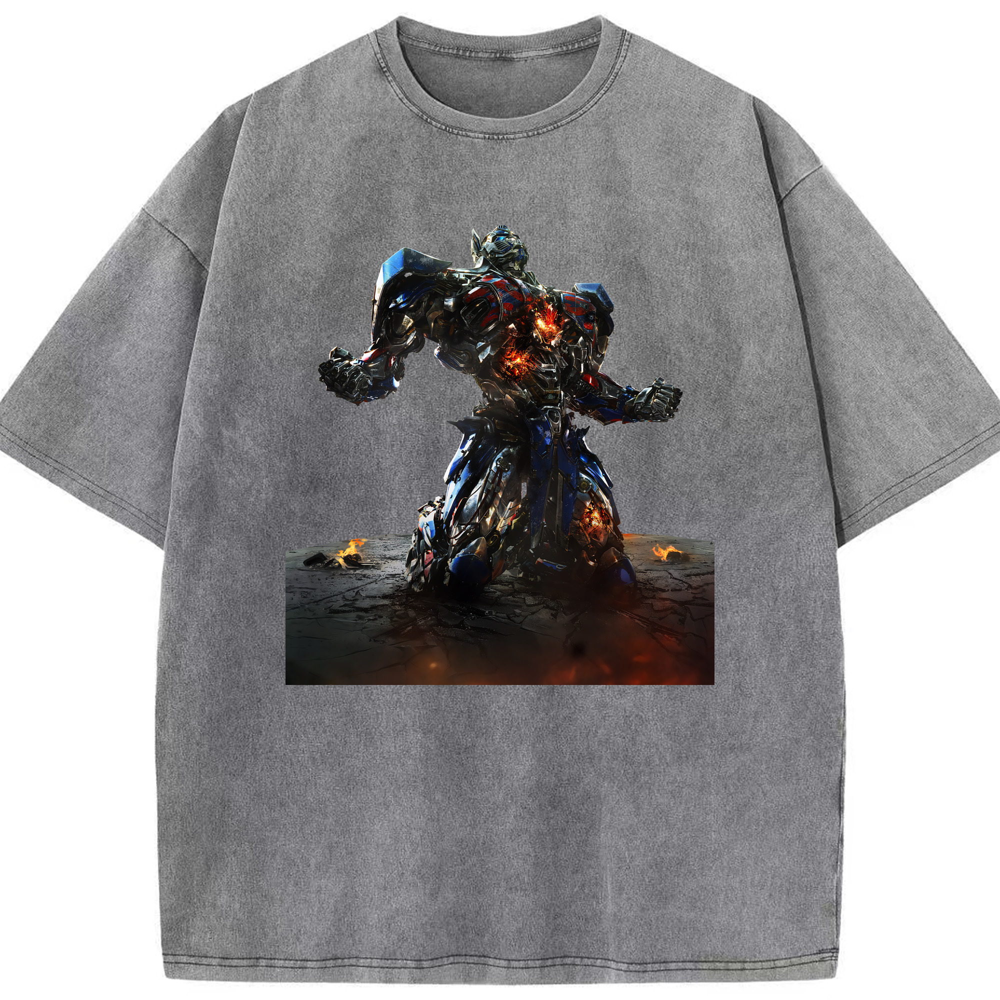 （画像用） Transformers トランスフォーマー 綿100% ヴィンテージ風 半袖Tシャツ（フロントプリント）