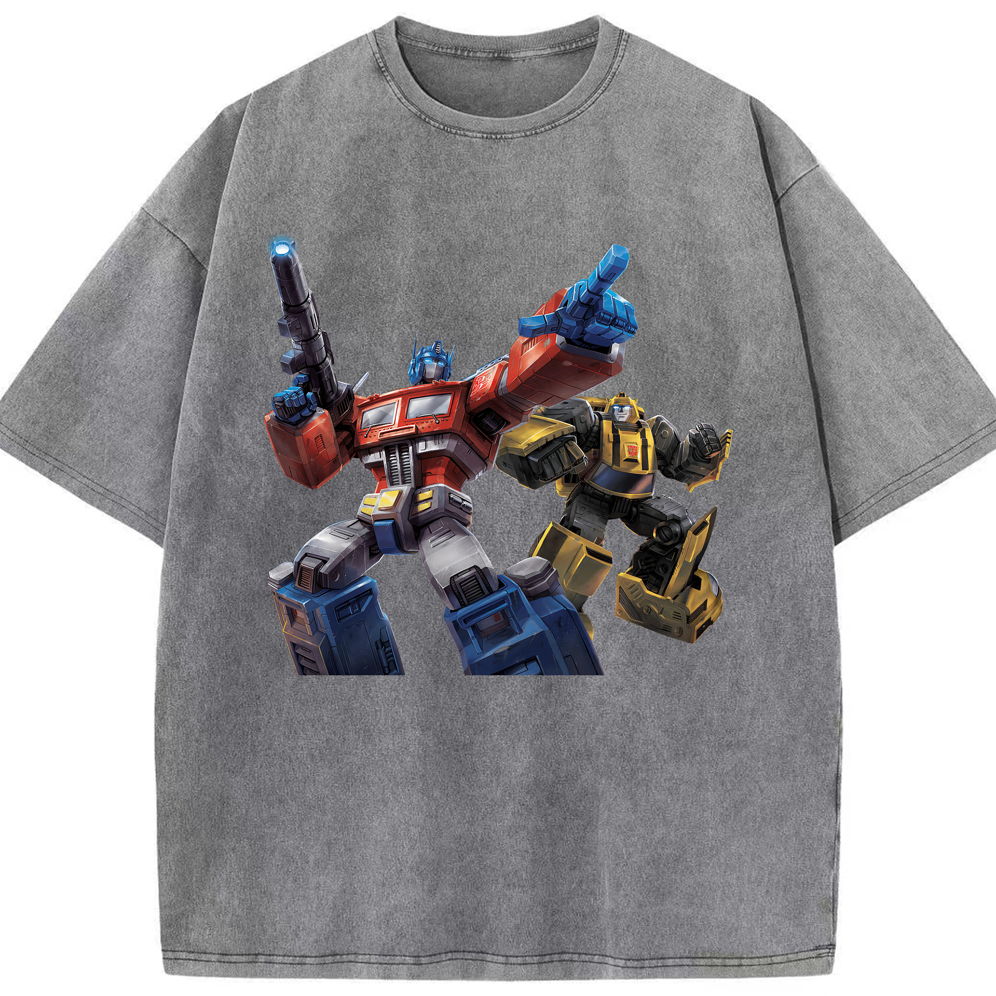 （画像用） Transformers トランスフォーマー 綿100% ヴィンテージ風 半袖Tシャツ（フロントプリント）