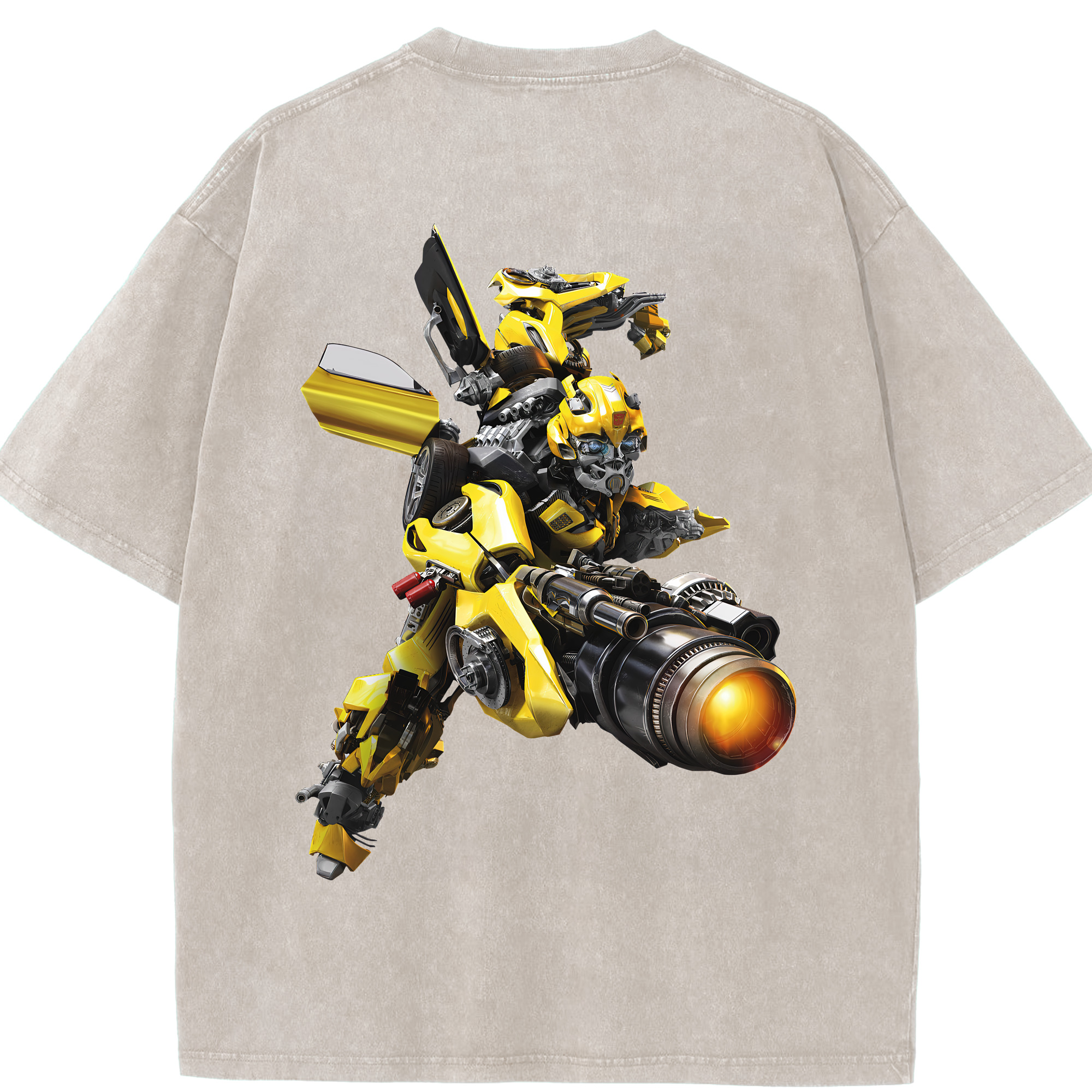 （画像用） Transformers トランスフォーマー 綿100% ヴィンテージ風 半袖Tシャツ（背面プリント）