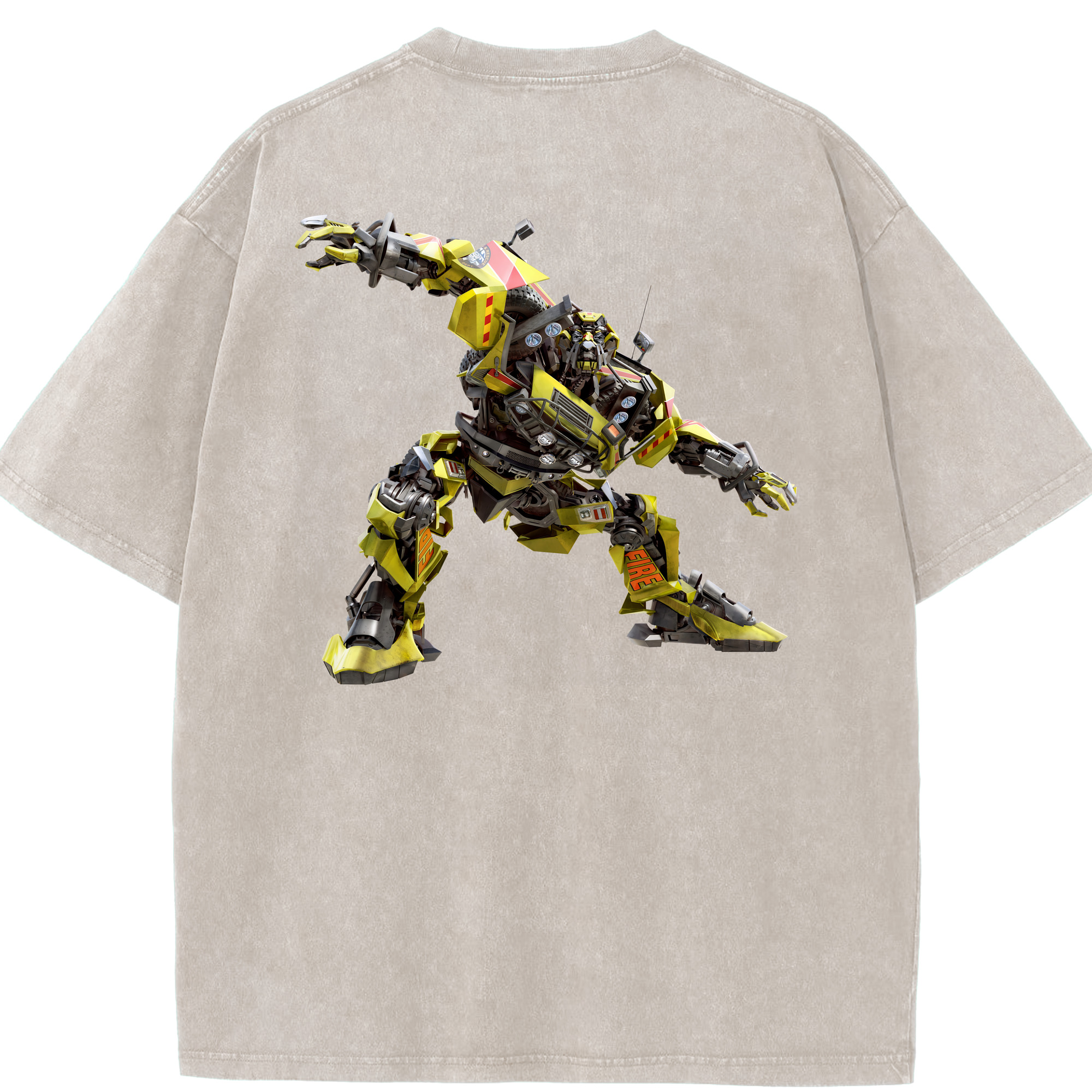（画像用） Transformers トランスフォーマー 綿100% ヴィンテージ風 半袖Tシャツ（背面プリント）