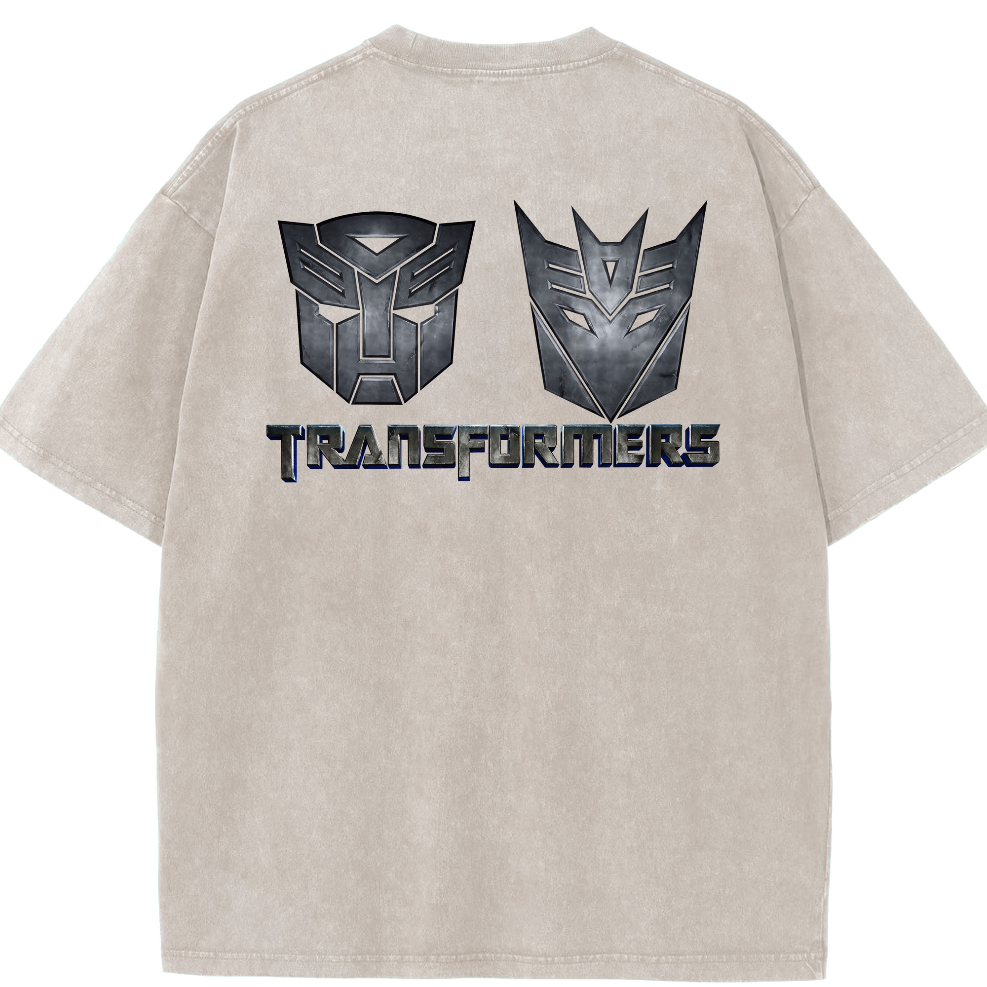 （画像用） Transformers トランスフォーマー 綿100% ヴィンテージ風 半袖Tシャツ（背面プリント）