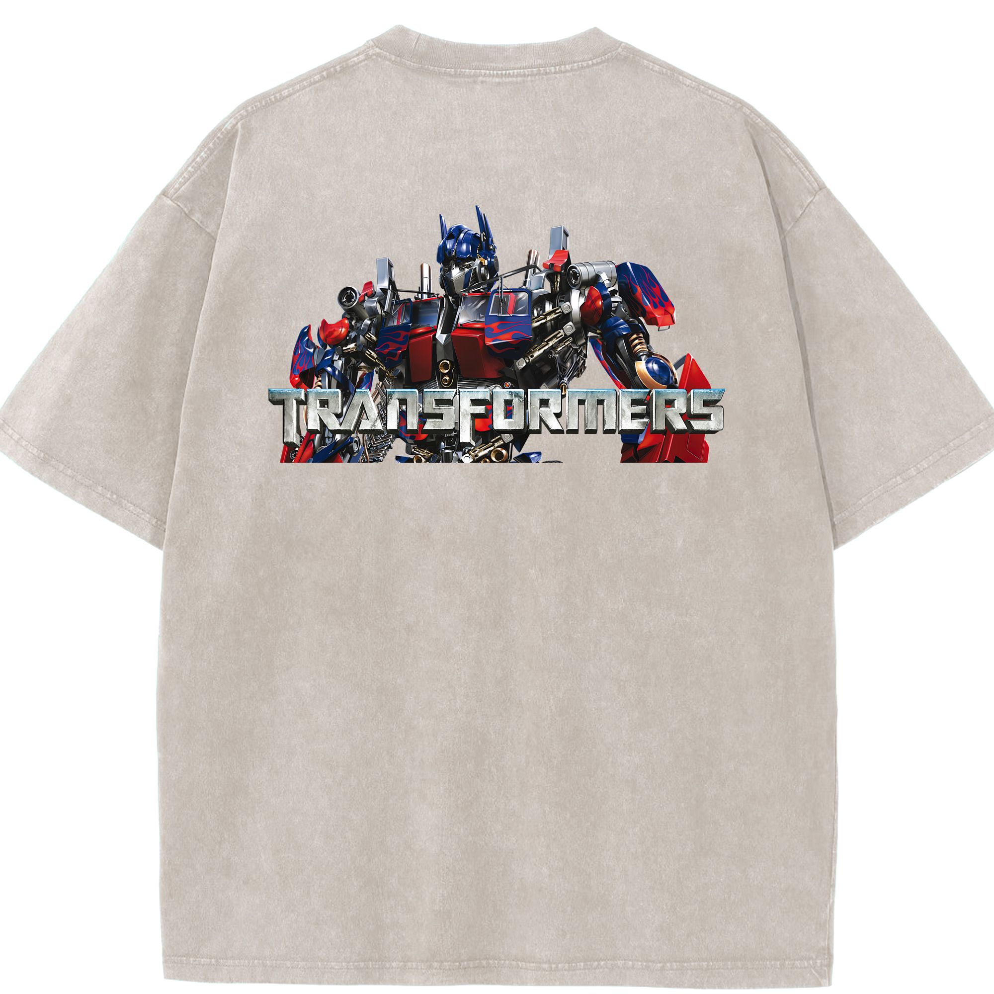 （画像用） Transformers トランスフォーマー 綿100% ヴィンテージ風 半袖Tシャツ（背面プリント）