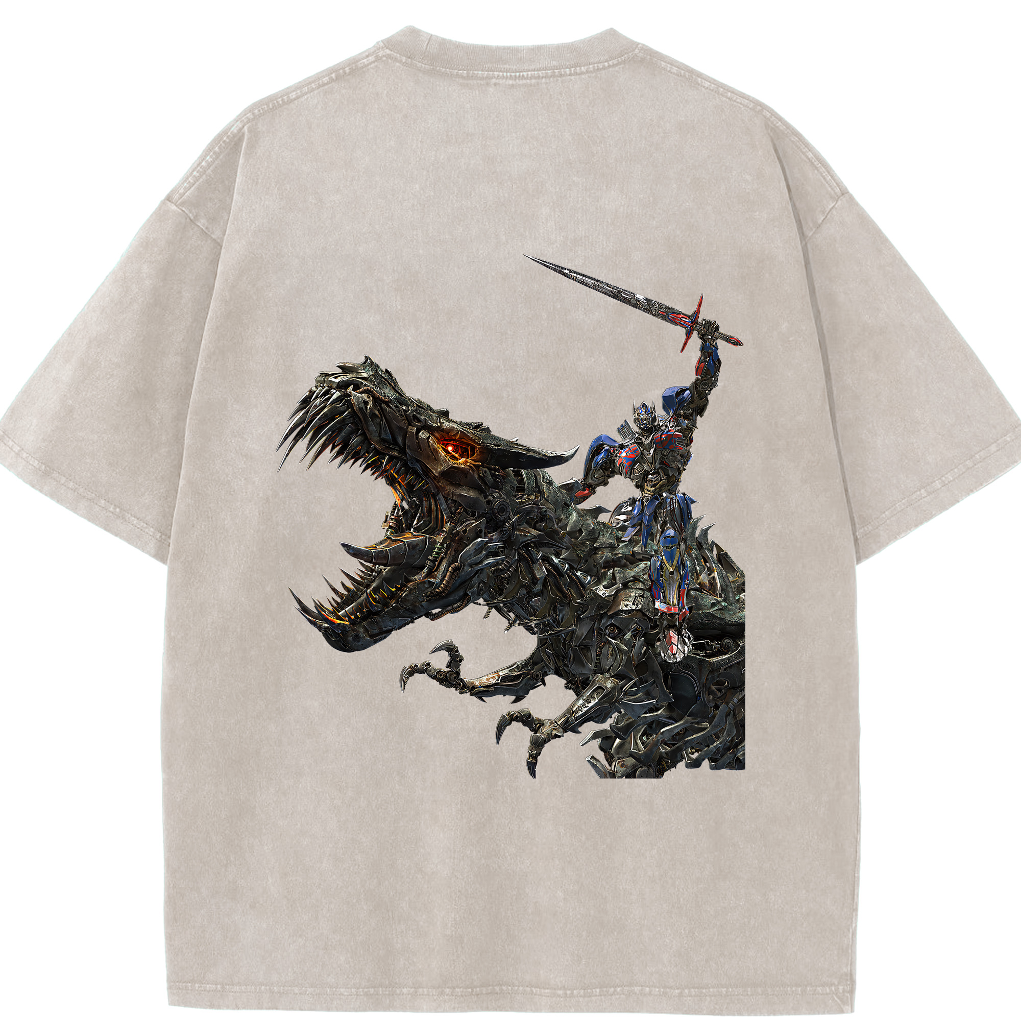 （画像用） Transformers トランスフォーマー 綿100% ヴィンテージ風 半袖Tシャツ（背面プリント）