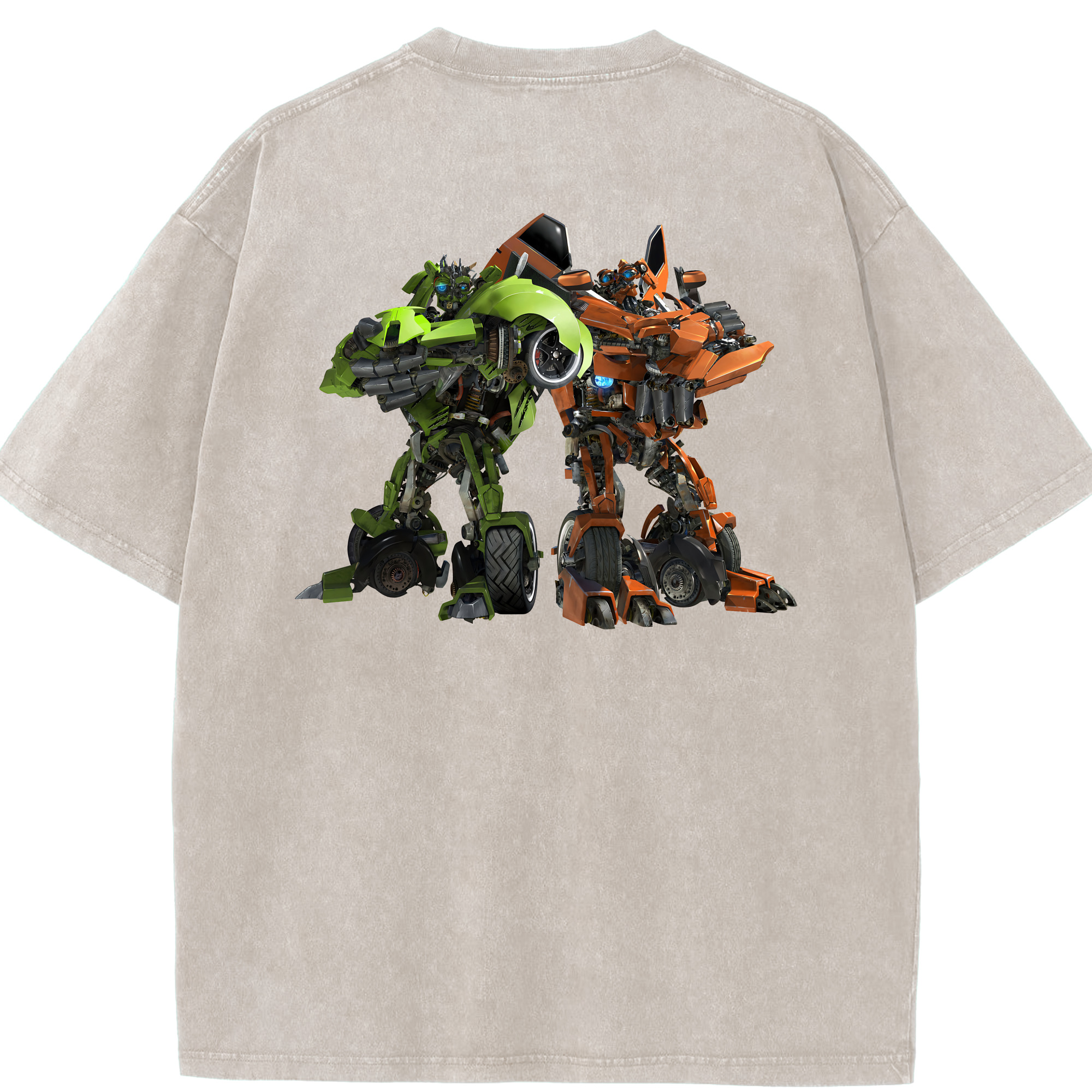 （画像用） Transformers トランスフォーマー 綿100% ヴィンテージ風 半袖Tシャツ（背面プリント）