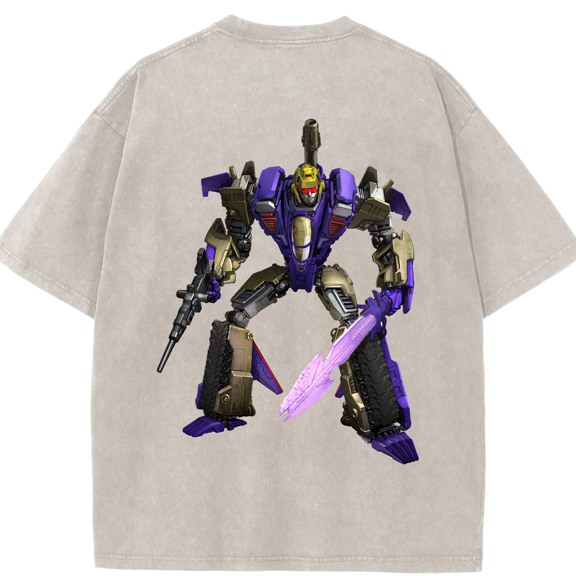 （画像用） Transformers トランスフォーマー 綿100% ヴィンテージ風 半袖Tシャツ（背面プリント）