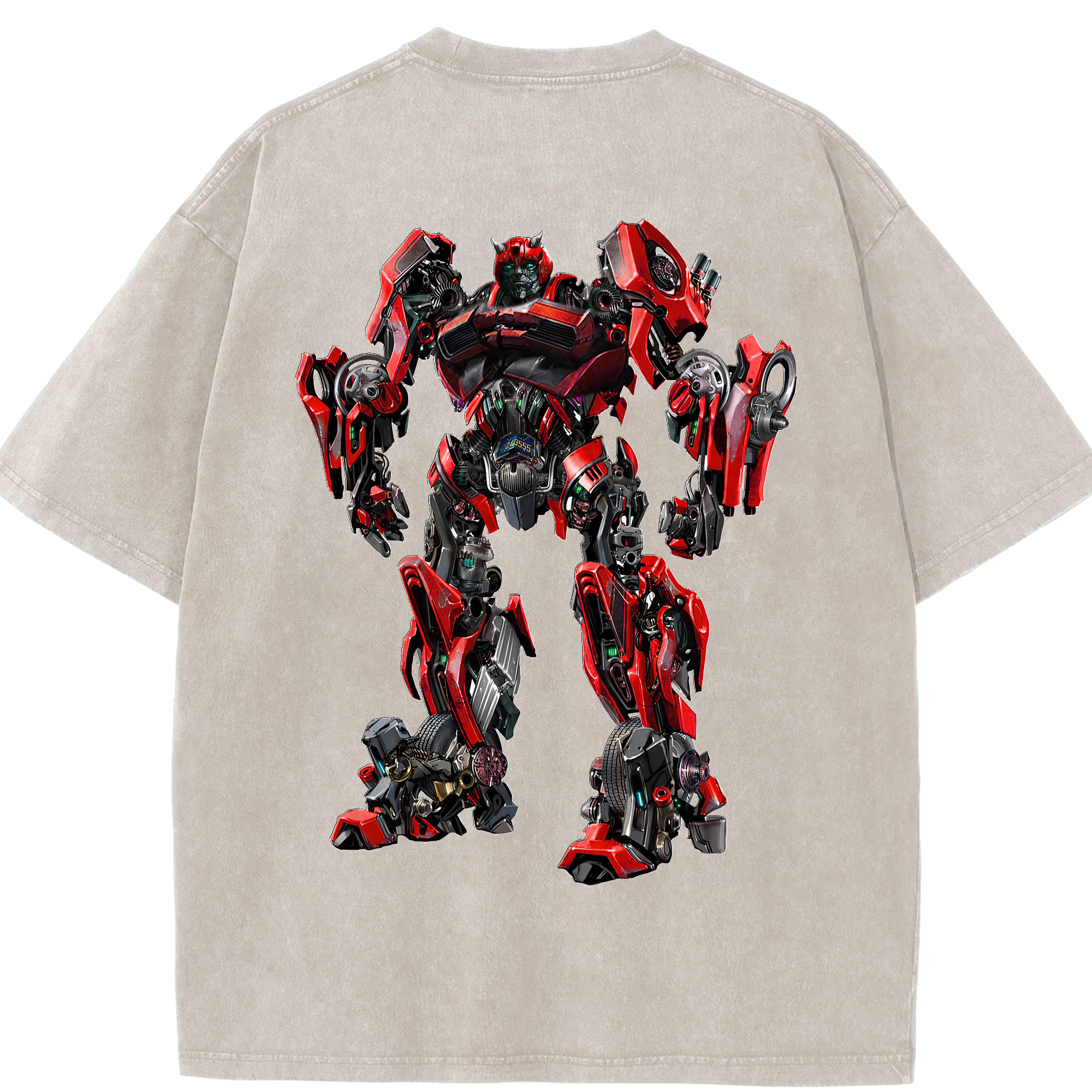（画像用） Transformers トランスフォーマー 綿100% ヴィンテージ風 半袖Tシャツ（背面プリント）
