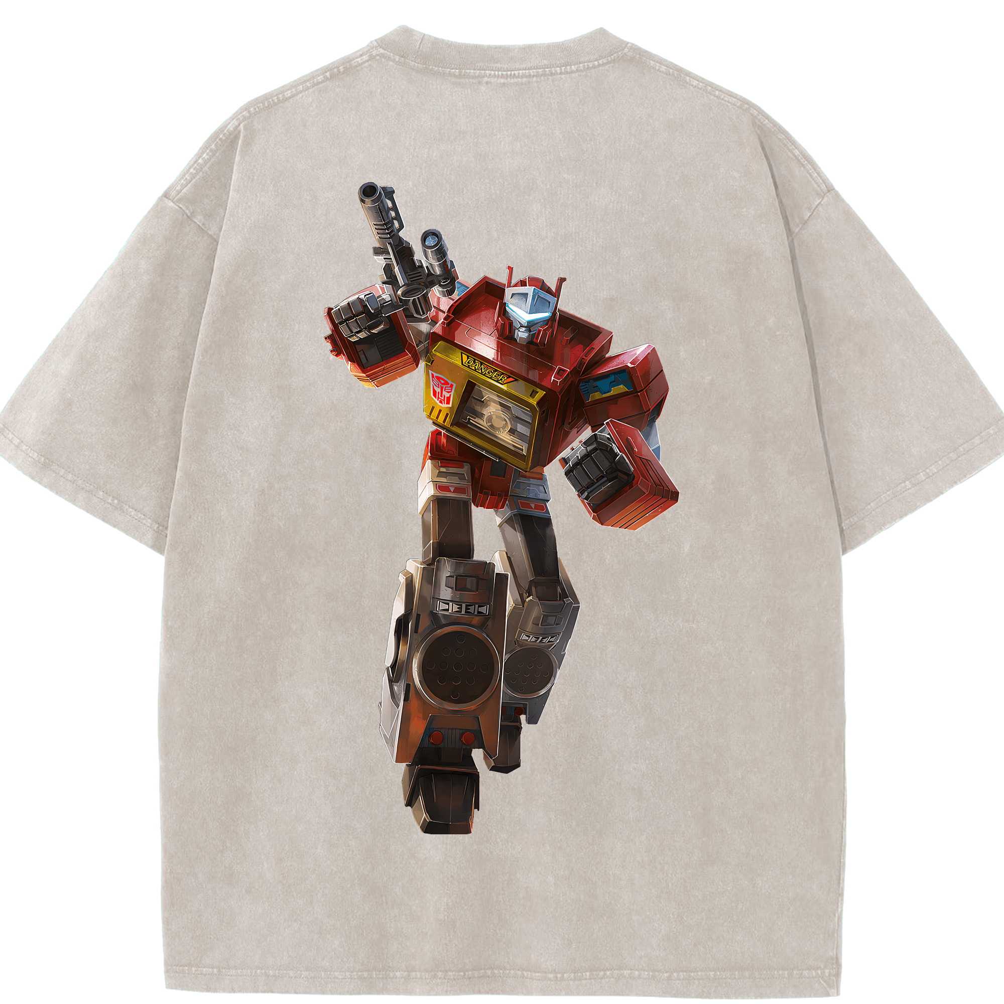 （画像用） Transformers トランスフォーマー 綿100% ヴィンテージ風 半袖Tシャツ（背面プリント）