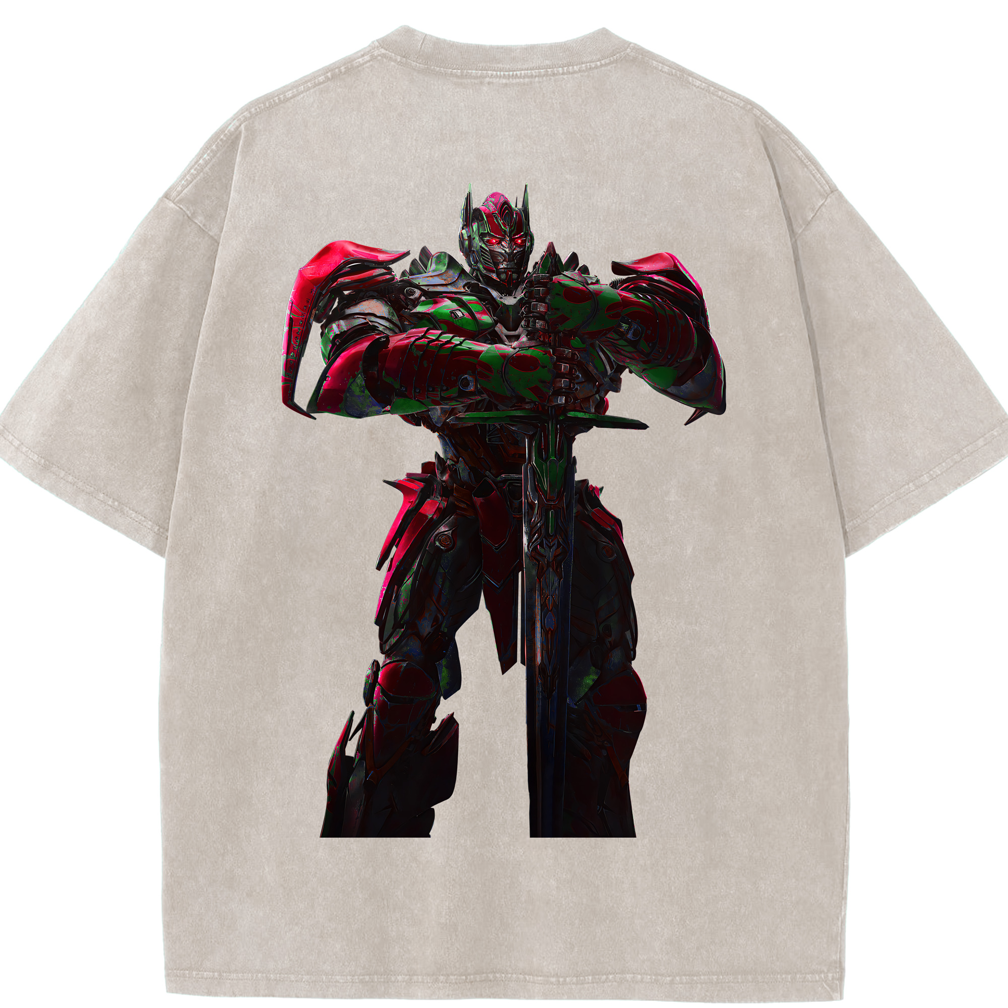 （画像用） Transformers トランスフォーマー 綿100% ヴィンテージ風 半袖Tシャツ（背面プリント）