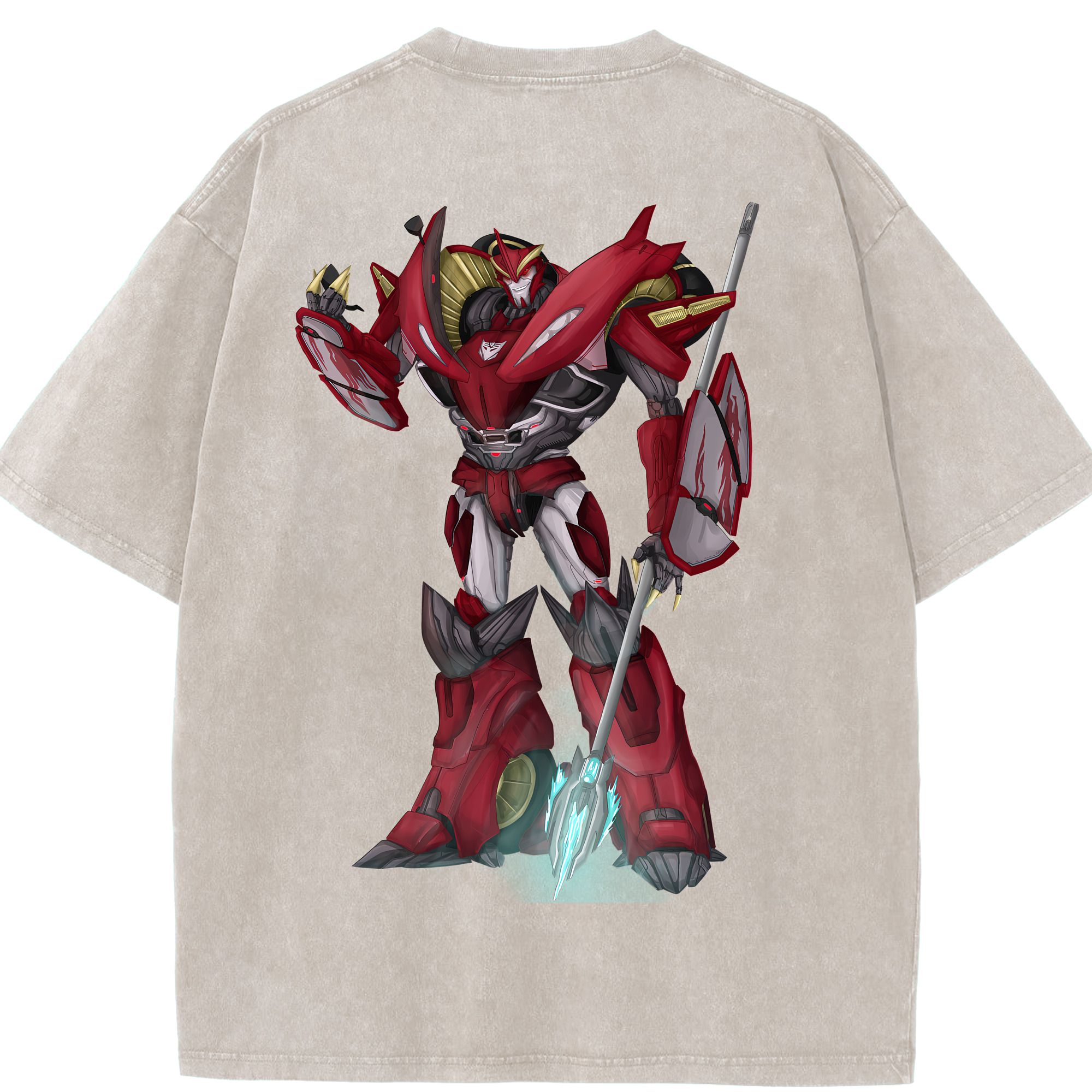 （画像用） Transformers トランスフォーマー 綿100% ヴィンテージ風 半袖Tシャツ（背面プリント）