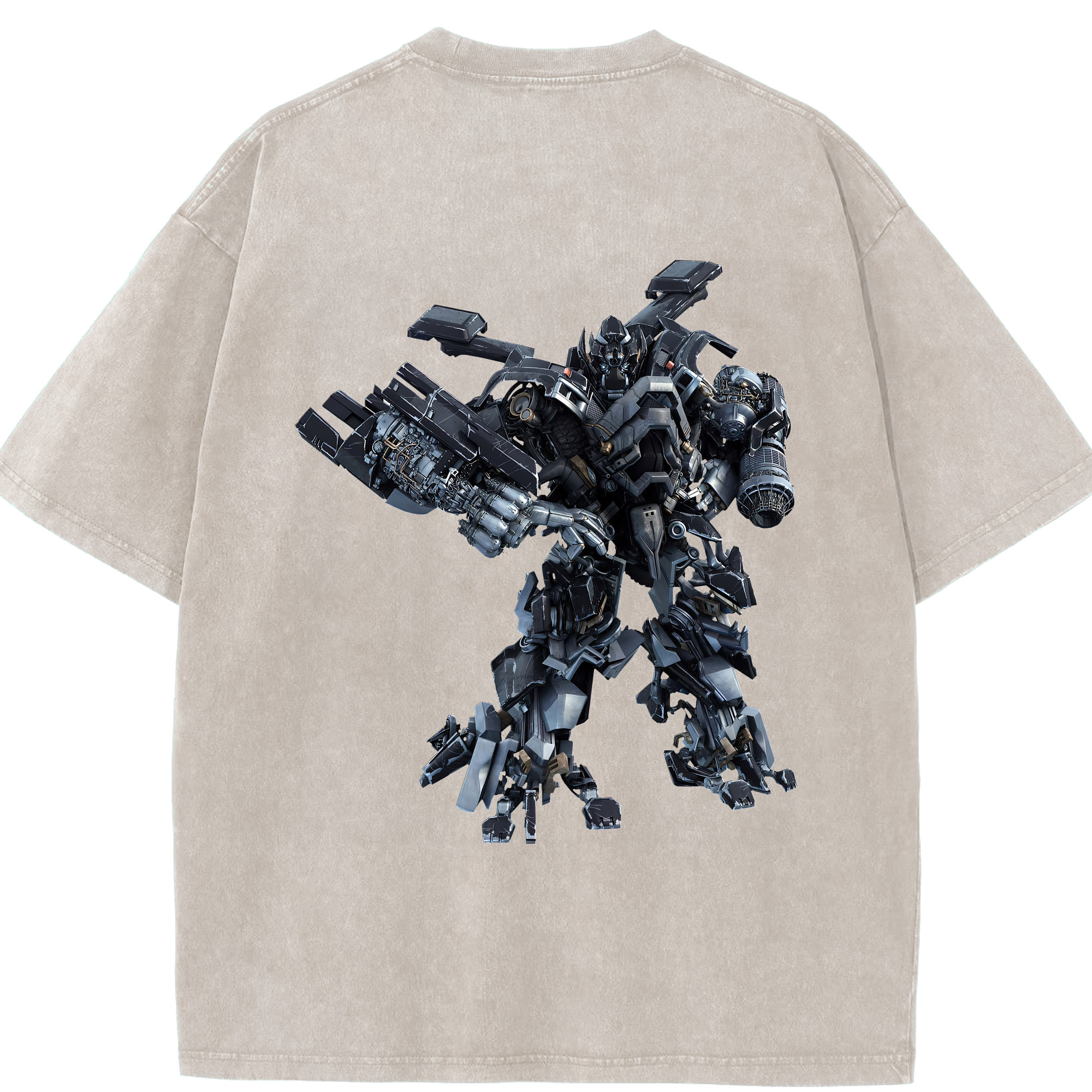 （画像用） Transformers トランスフォーマー 綿100% ヴィンテージ風 半袖Tシャツ（背面プリント）
