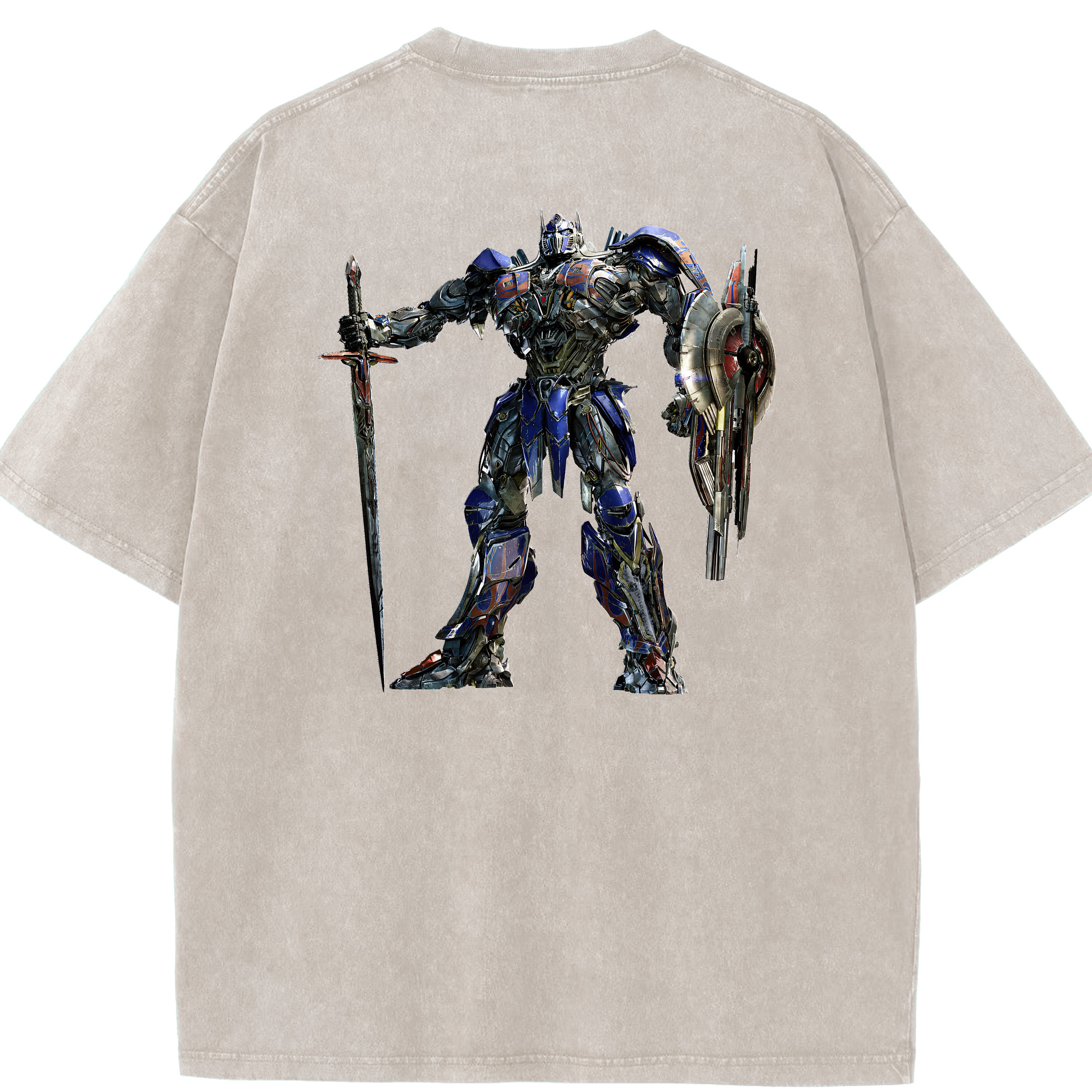 （画像用） Transformers トランスフォーマー 綿100% ヴィンテージ風 半袖Tシャツ（背面プリント）