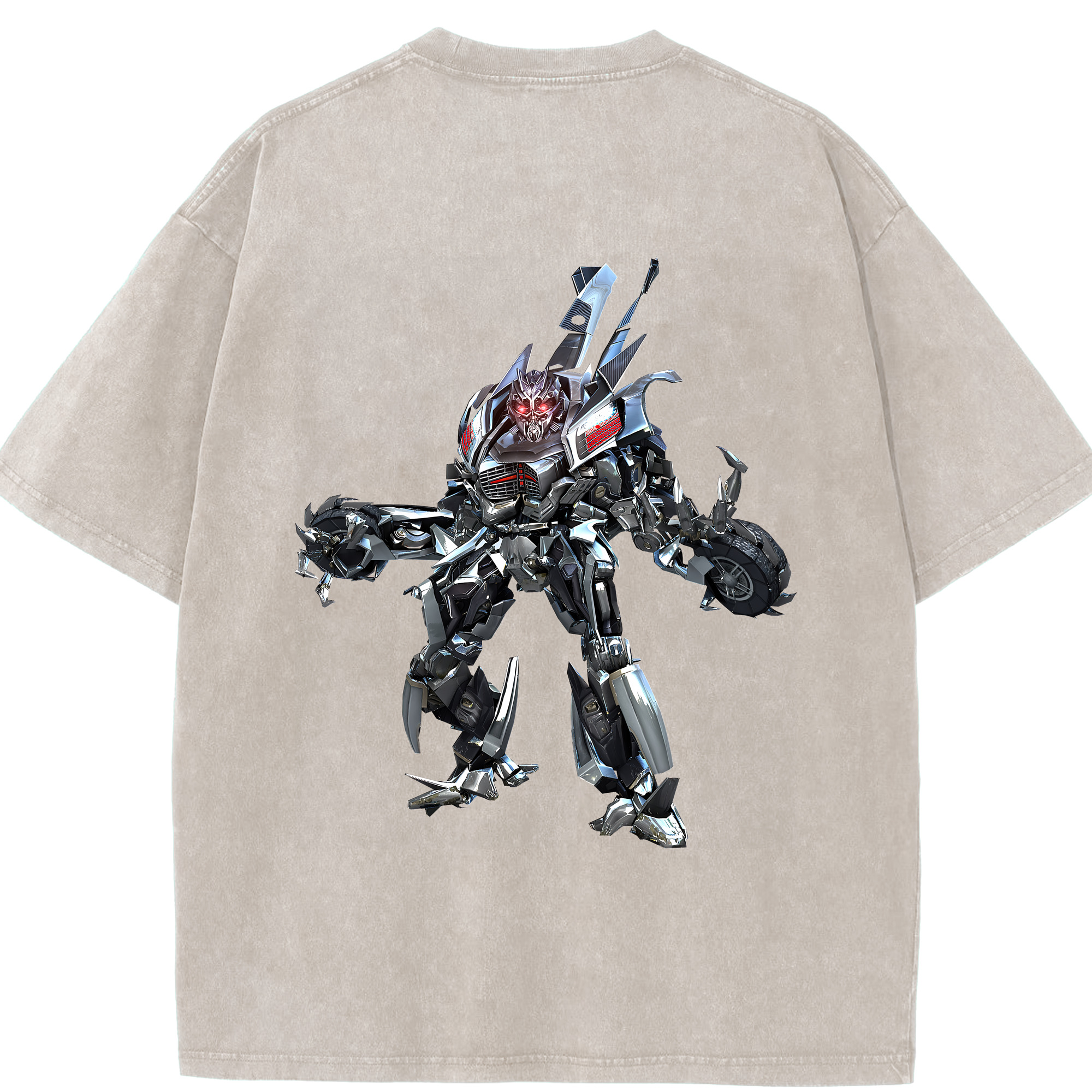 （画像用） Transformers トランスフォーマー 綿100% ヴィンテージ風 半袖Tシャツ（背面プリント）