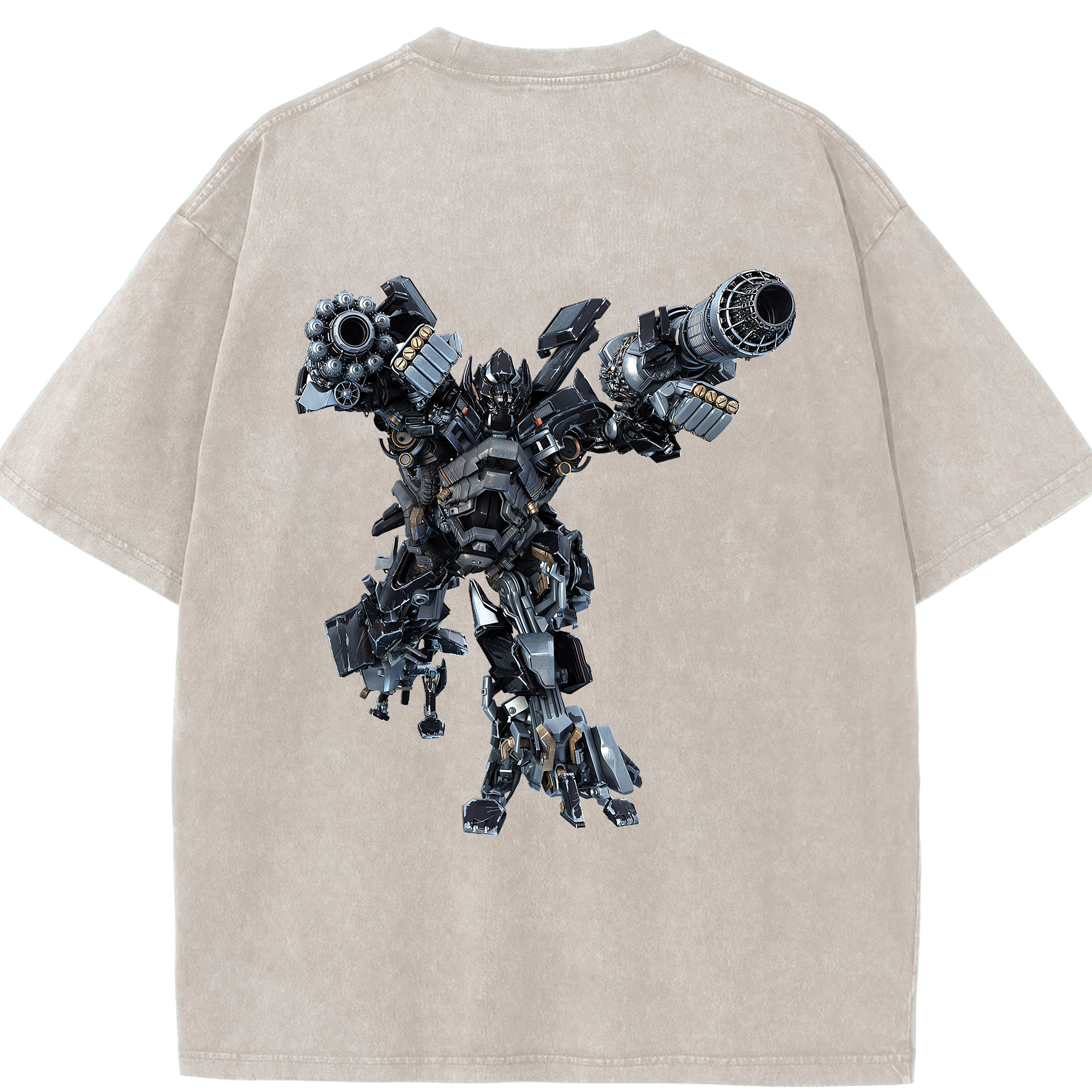 （画像用） Transformers トランスフォーマー 綿100% ヴィンテージ風 半袖Tシャツ（背面プリント）