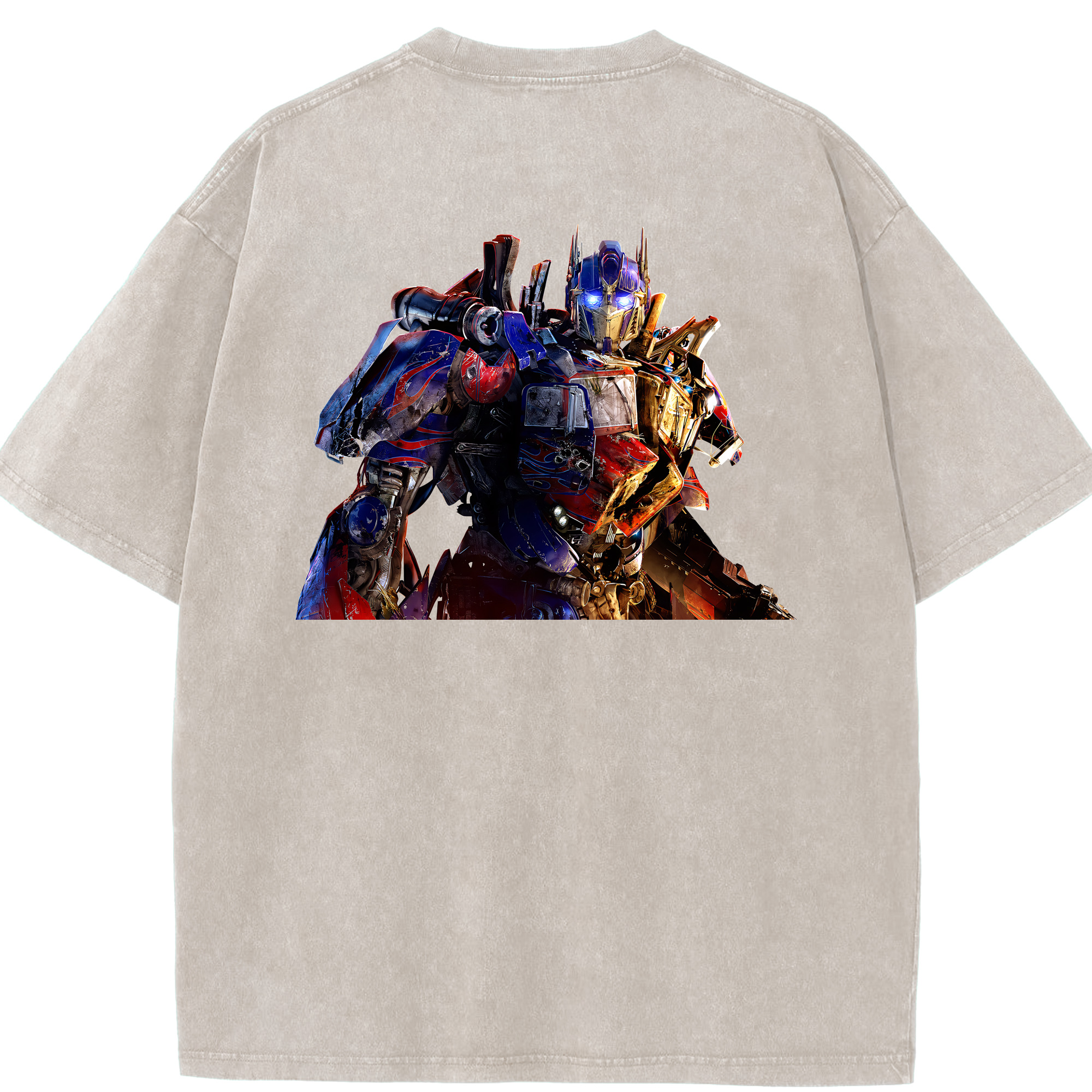 （画像用） Transformers トランスフォーマー 綿100% ヴィンテージ風 半袖Tシャツ（背面プリント）