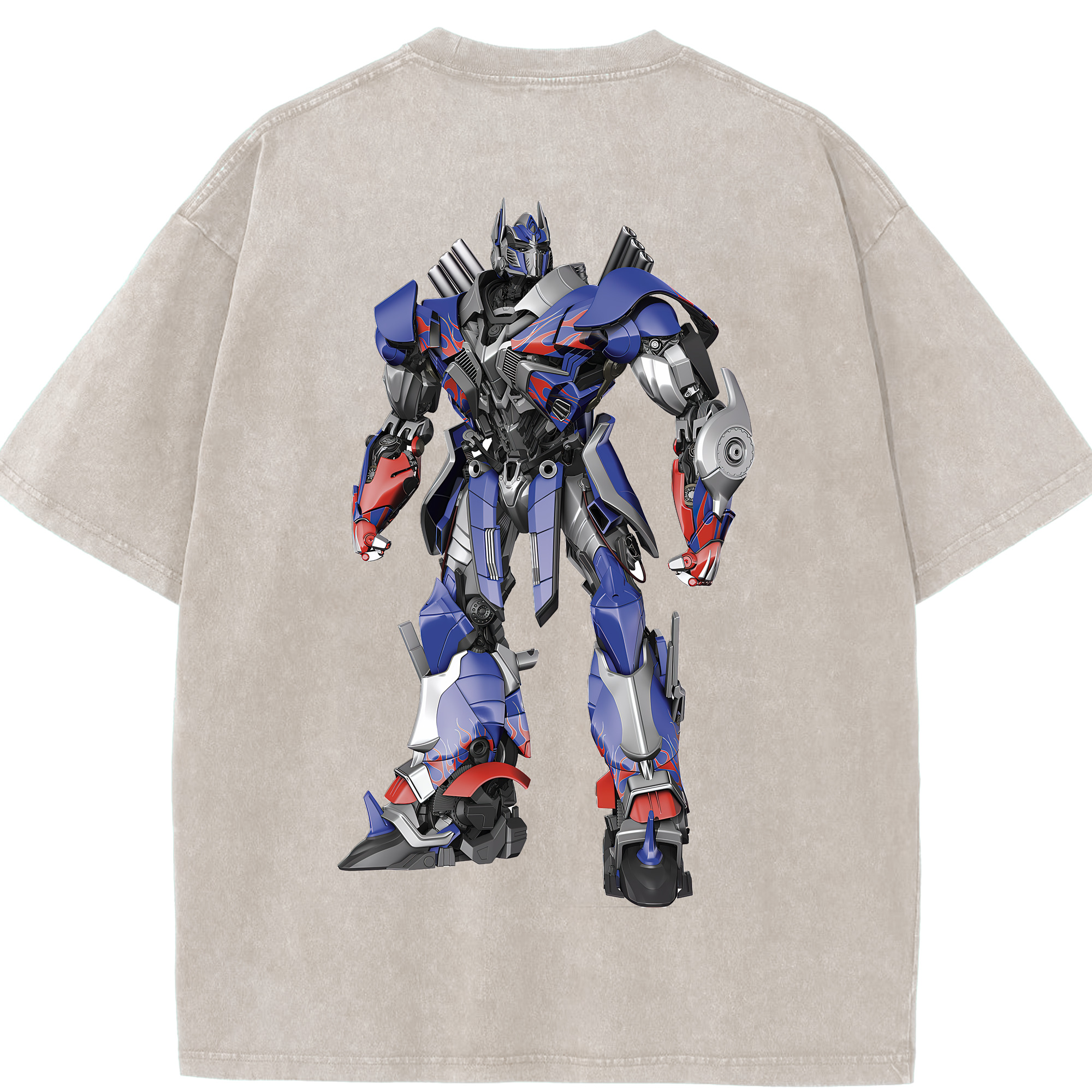 （画像用） Transformers トランスフォーマー 綿100% ヴィンテージ風 半袖Tシャツ（背面プリント）