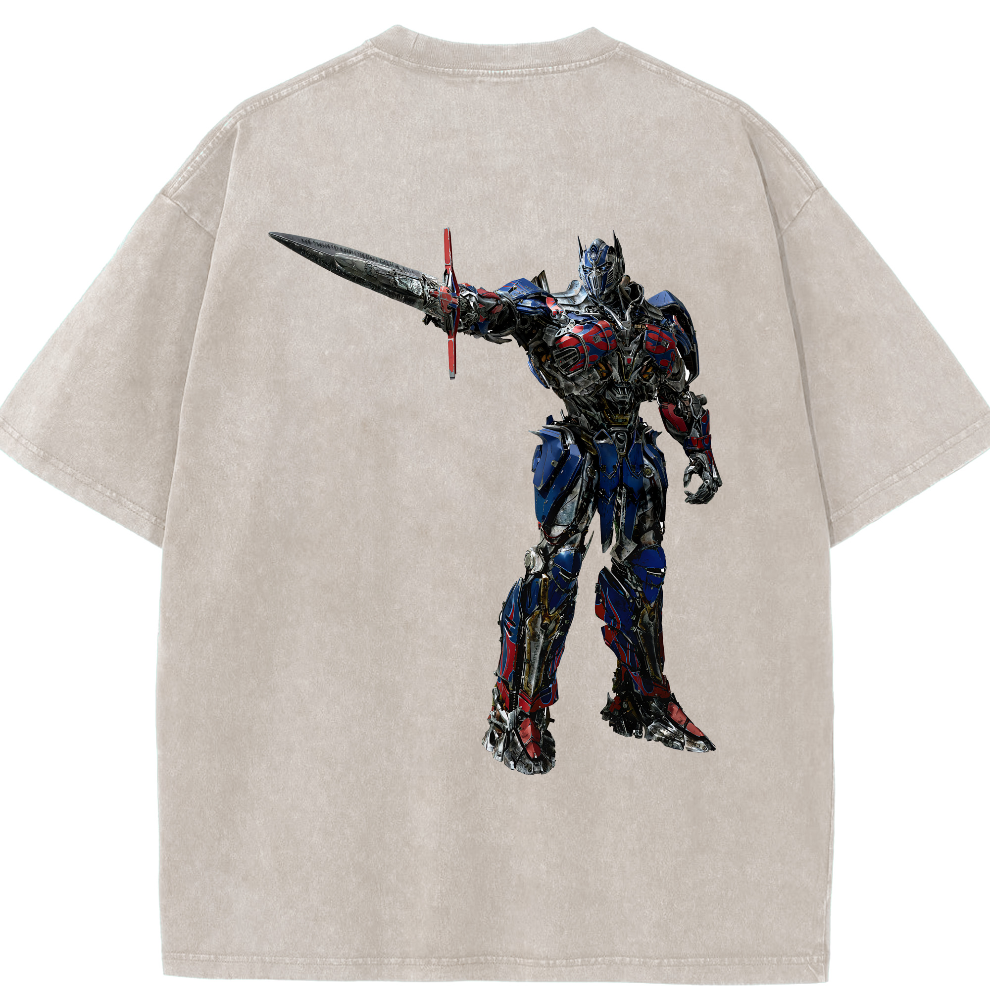 （画像用） Transformers トランスフォーマー 綿100% ヴィンテージ風 半袖Tシャツ（背面プリント）