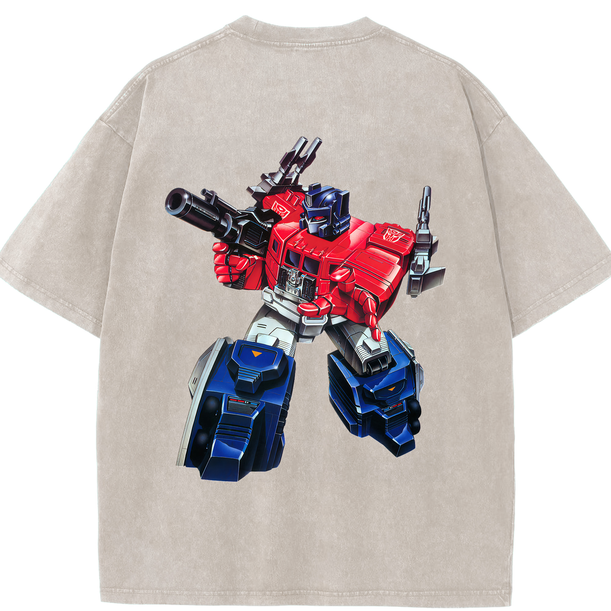 （画像用） Transformers トランスフォーマー 綿100% ヴィンテージ風 半袖Tシャツ（背面プリント）