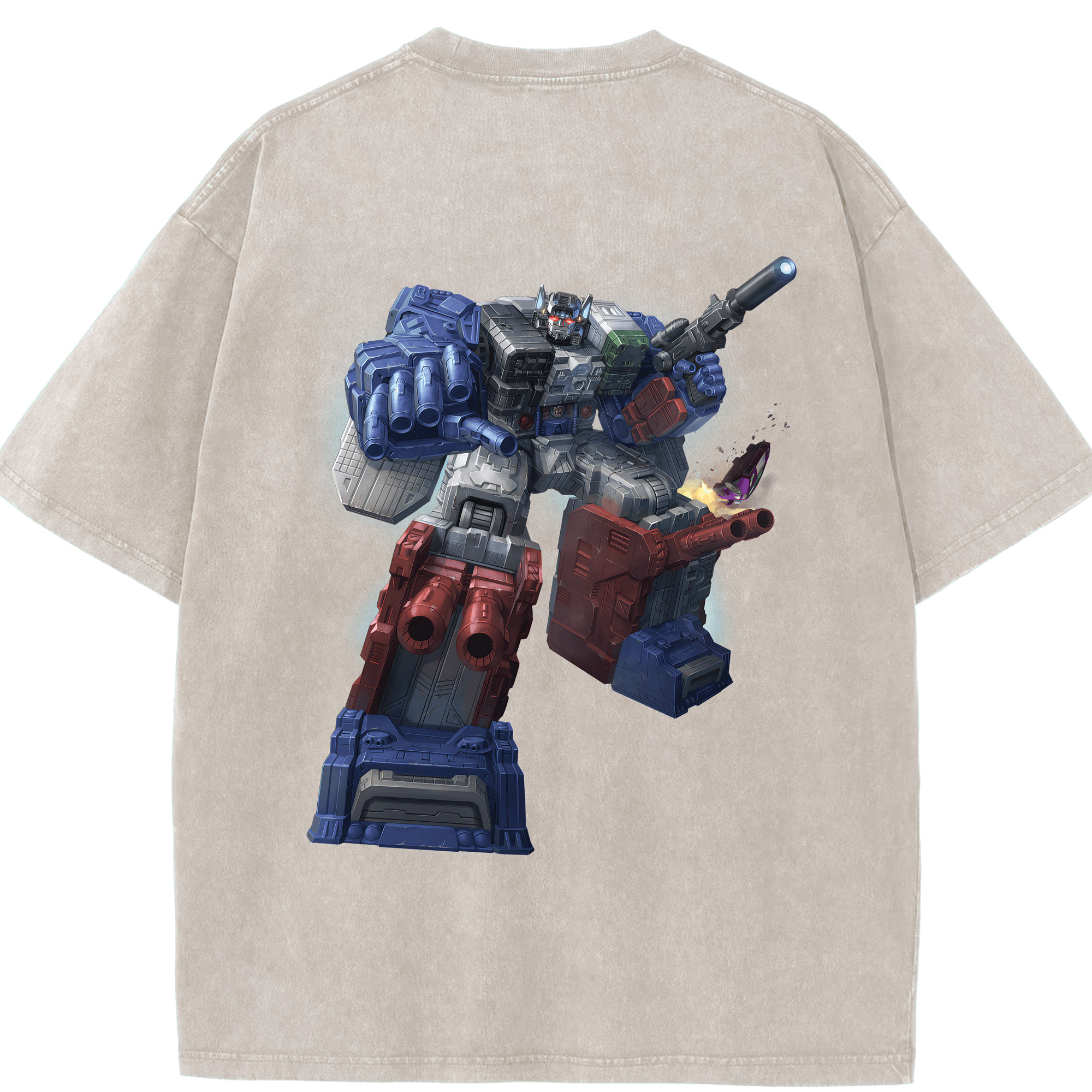 （画像用） Transformers トランスフォーマー 綿100% ヴィンテージ風 半袖Tシャツ（背面プリント）