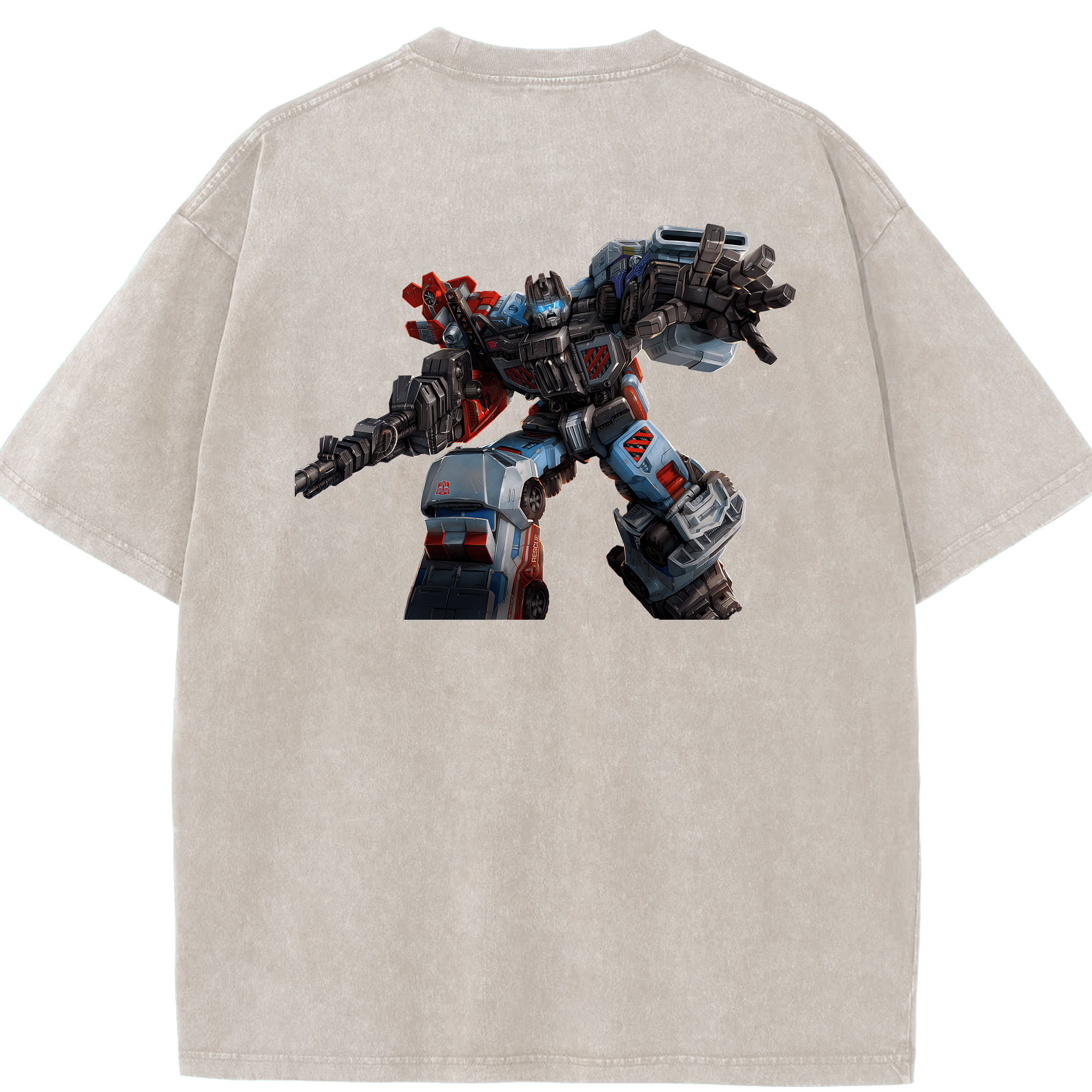 （画像用） Transformers トランスフォーマー 綿100% ヴィンテージ風 半袖Tシャツ（背面プリント）