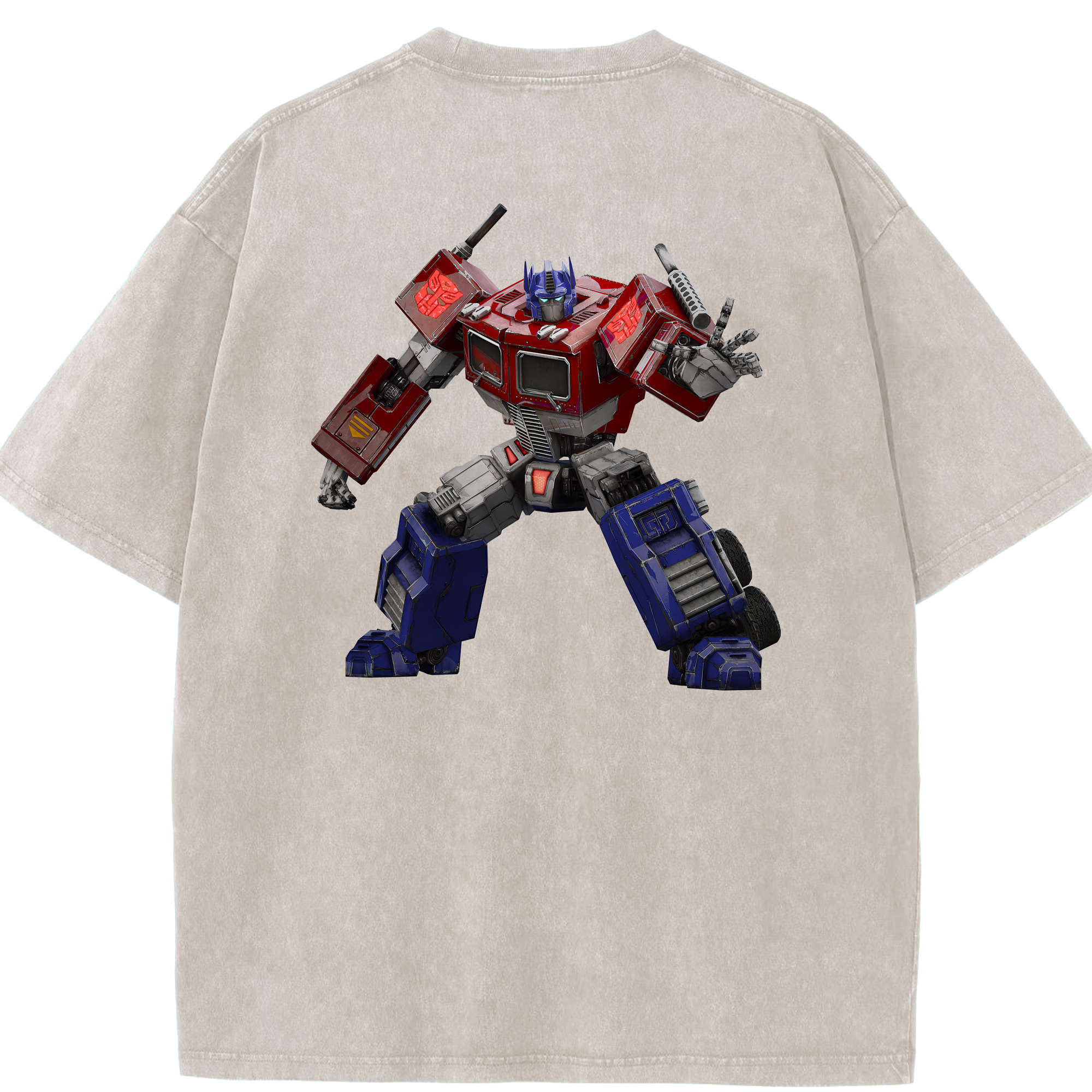 （画像用） Transformers トランスフォーマー 綿100% ヴィンテージ風 半袖Tシャツ（背面プリント）