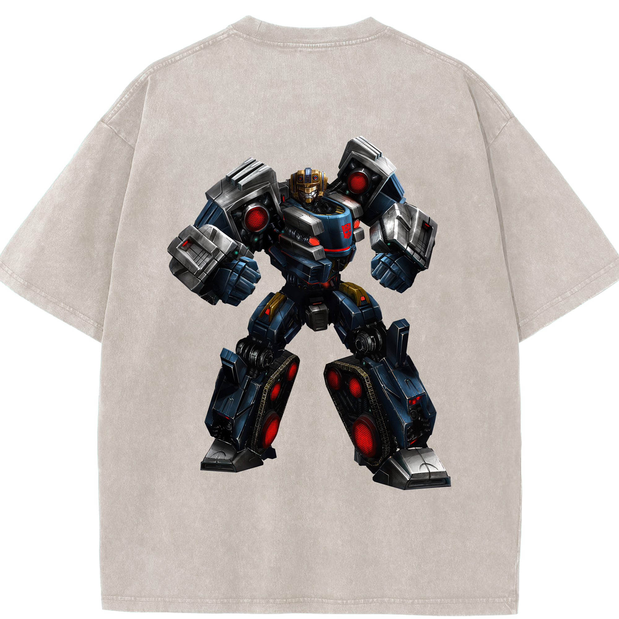 （画像用） Transformers トランスフォーマー 綿100% ヴィンテージ風 半袖Tシャツ（背面プリント）