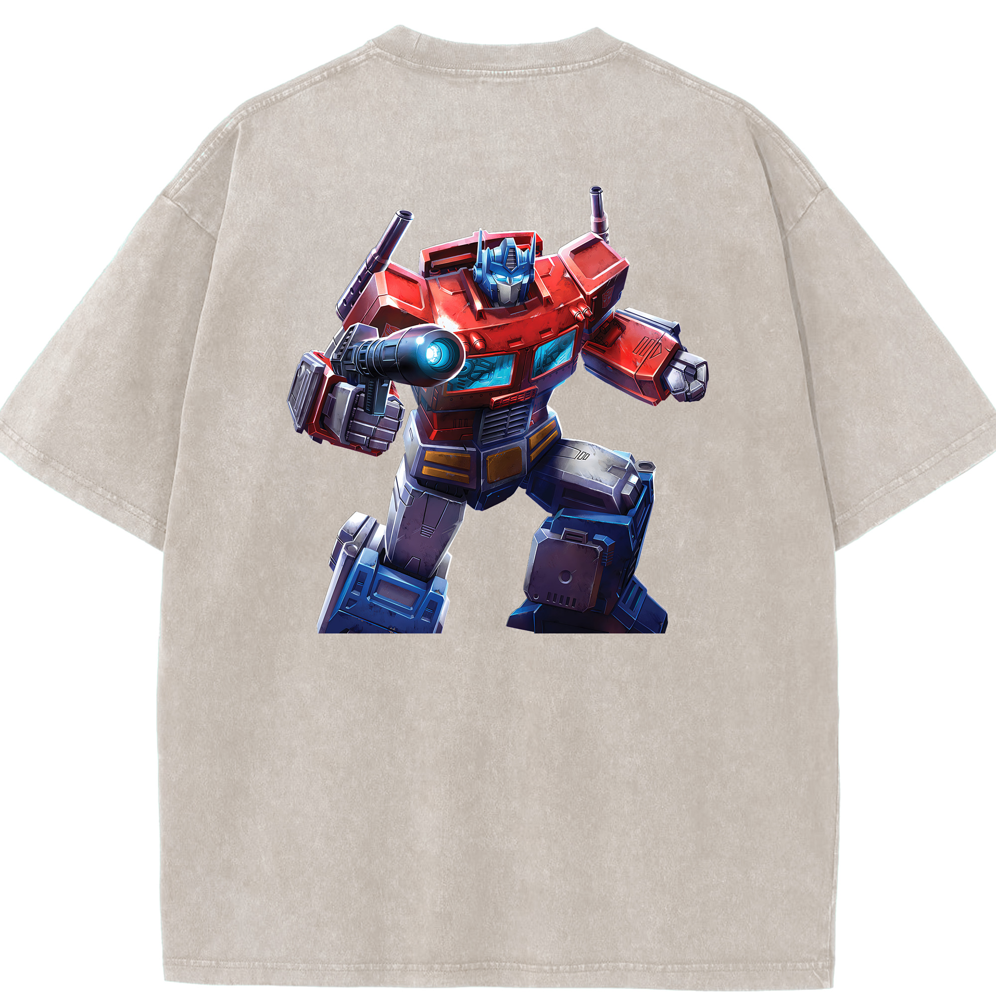 （画像用） Transformers トランスフォーマー 綿100% ヴィンテージ風 半袖Tシャツ（背面プリント）