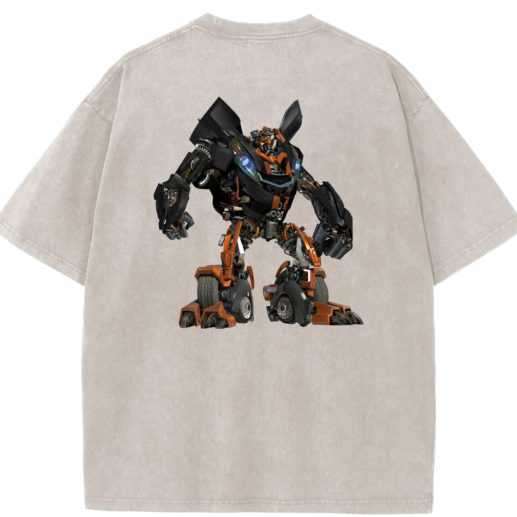 （画像用） Transformers トランスフォーマー 綿100% ヴィンテージ風 半袖Tシャツ（背面プリント）