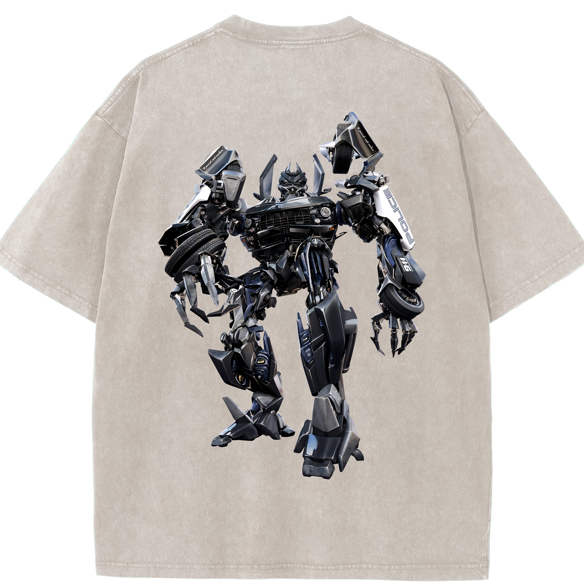 Transformers トランスフォーマー 綿100% ヴィンテージ風 半袖Tシャツ（背面プリント）