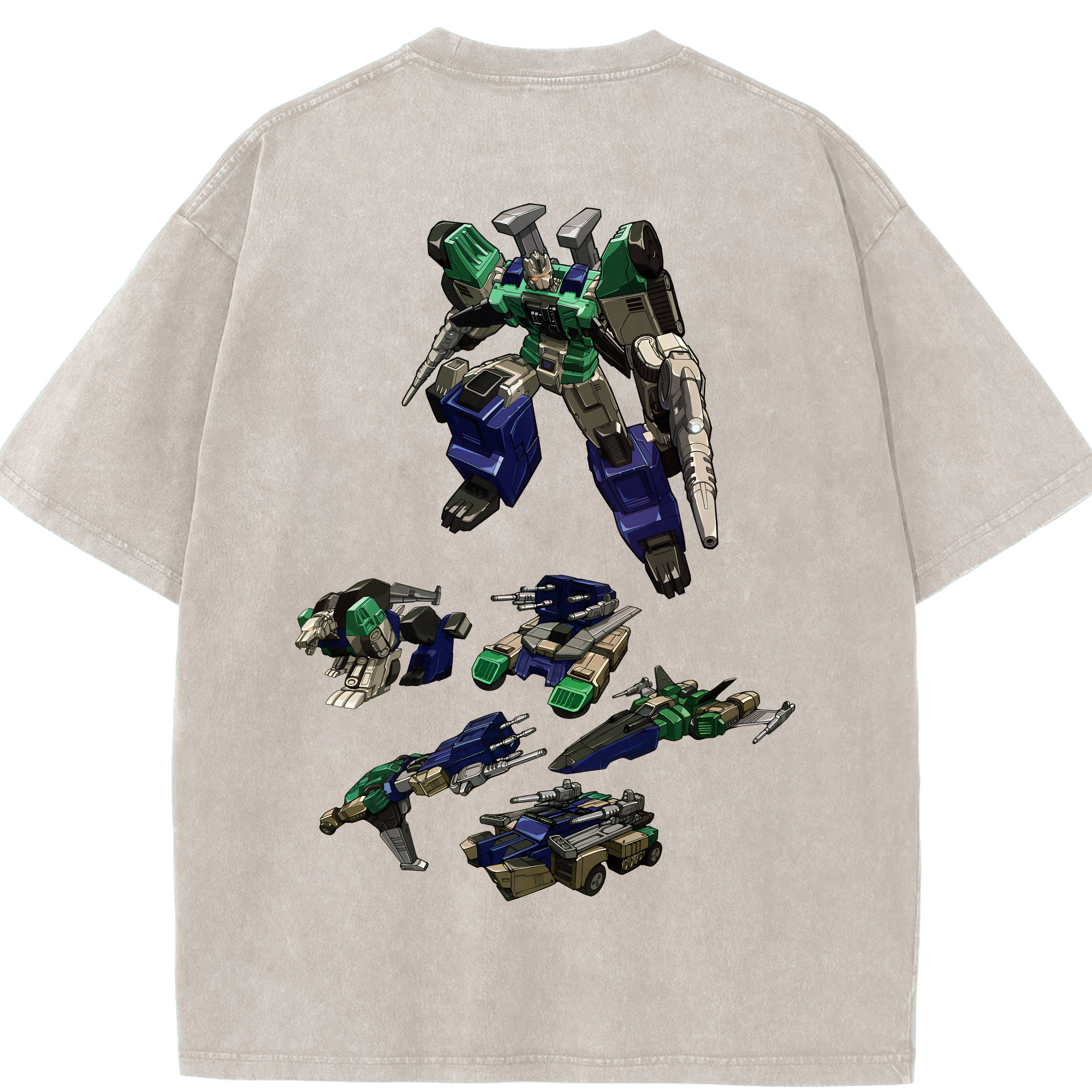 （画像用） Transformers トランスフォーマー 綿100% ヴィンテージ風 半袖Tシャツ（背面プリント）