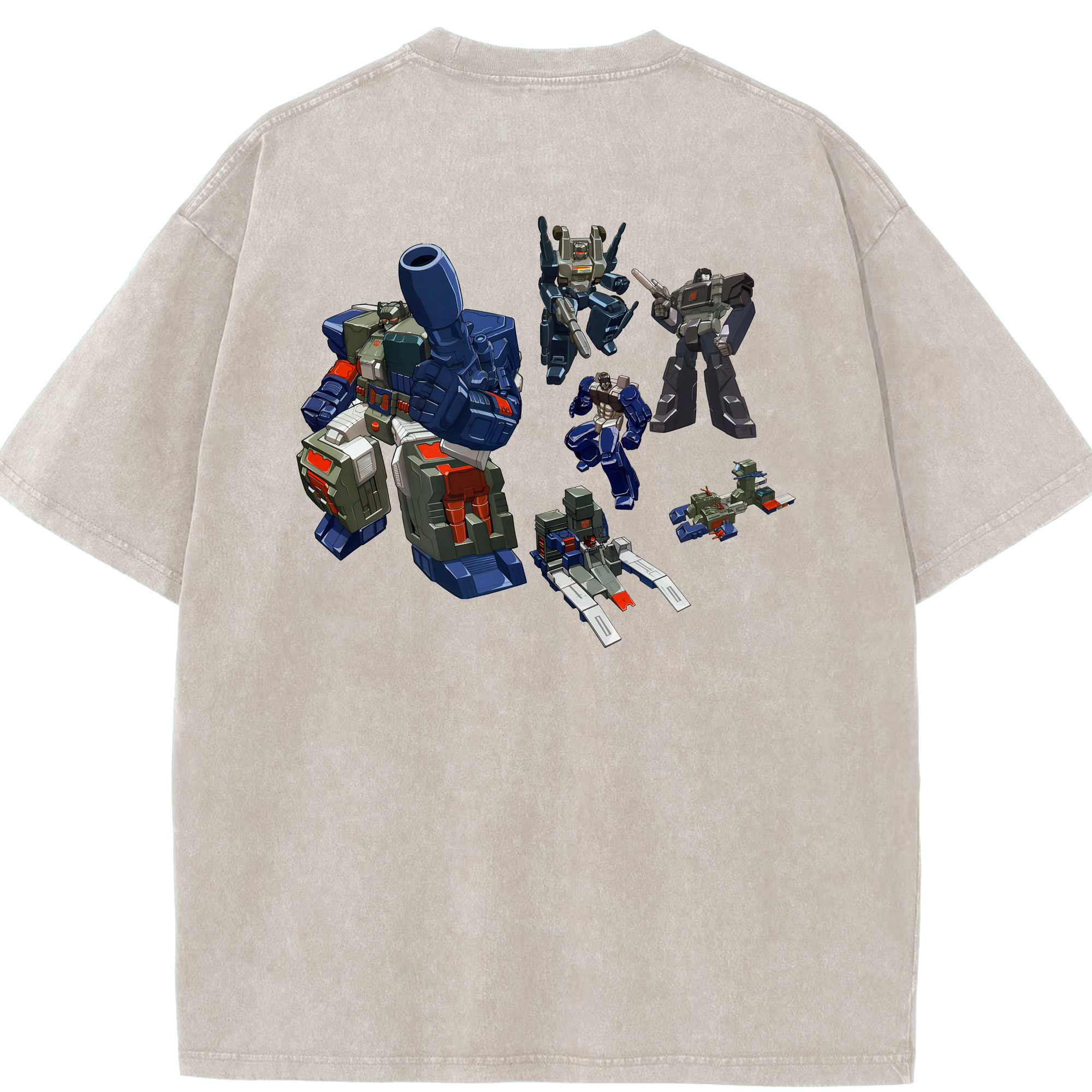 （画像用） Transformers トランスフォーマー 綿100% ヴィンテージ風 半袖Tシャツ（背面プリント）