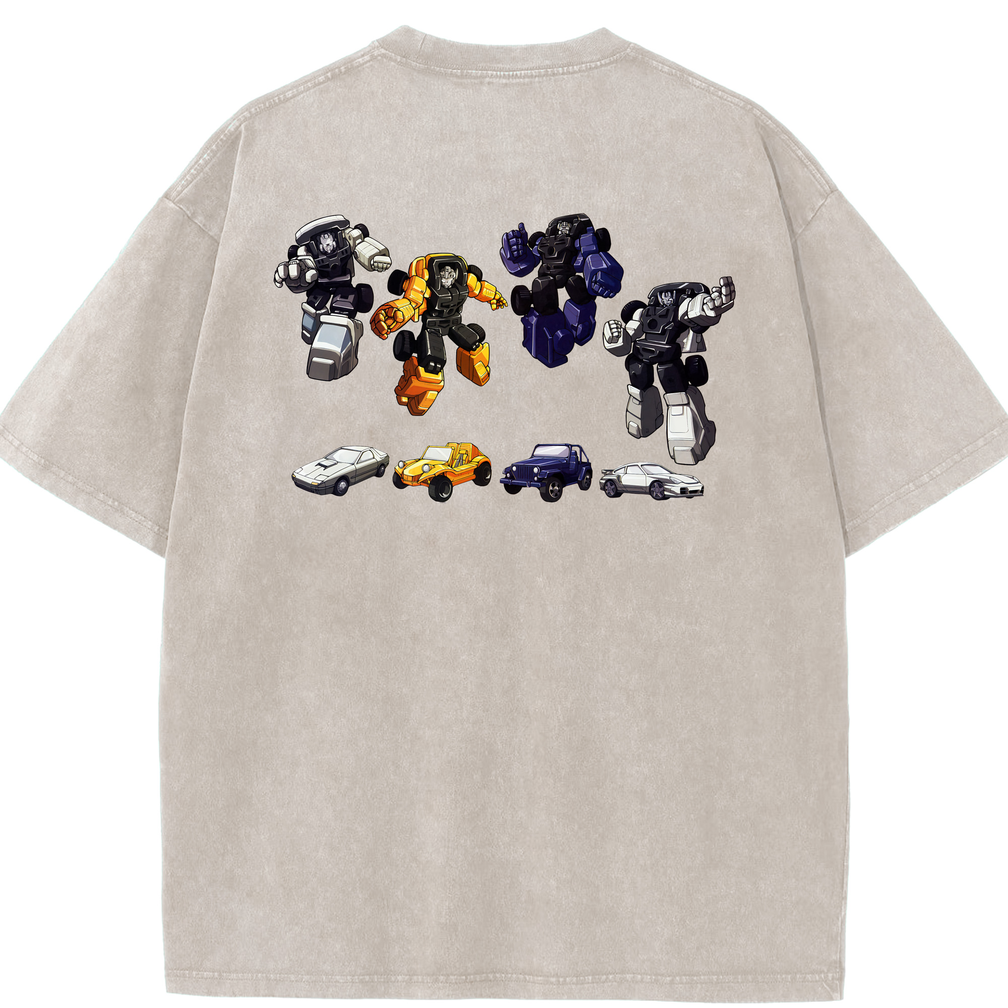 （画像用） Transformers トランスフォーマー 綿100% ヴィンテージ風 半袖Tシャツ（背面プリント）