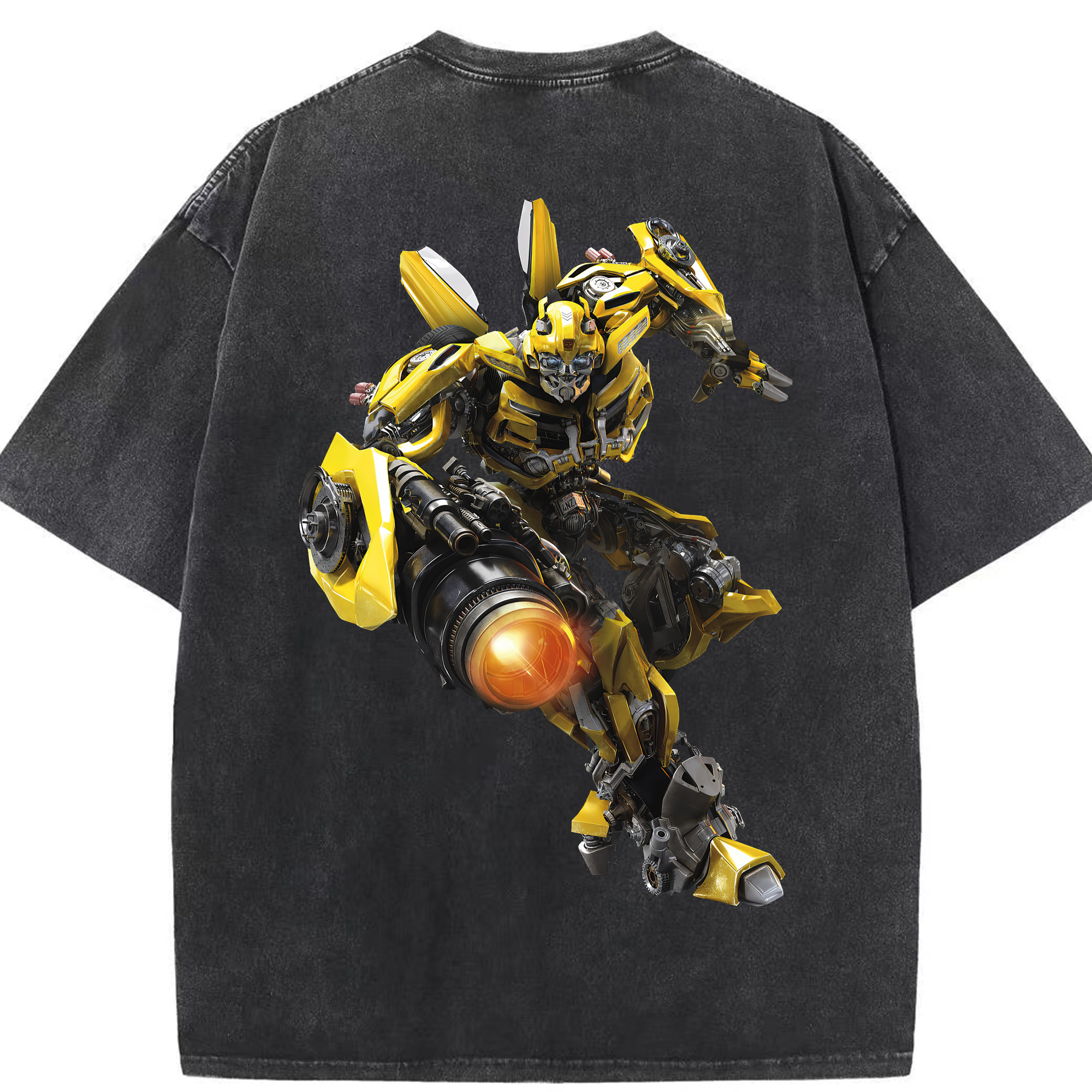 （画像用） Transformers トランスフォーマー 綿100% ヴィンテージ風 半袖Tシャツ（背面プリント）
