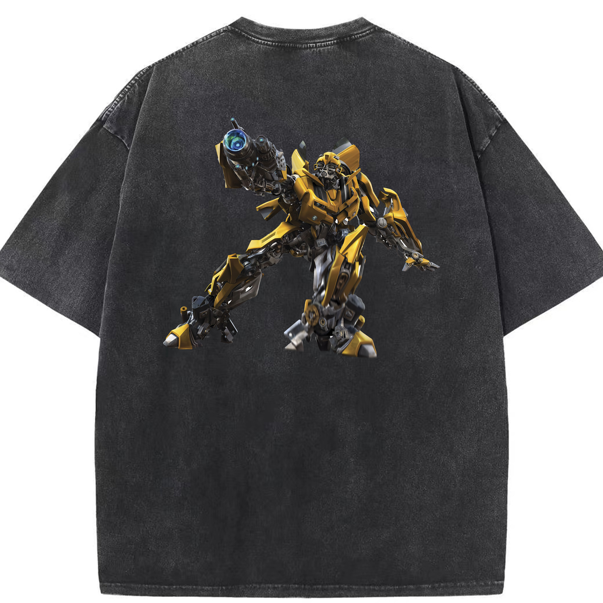 （画像用） Transformers トランスフォーマー 綿100% ヴィンテージ風 半袖Tシャツ（背面プリント）