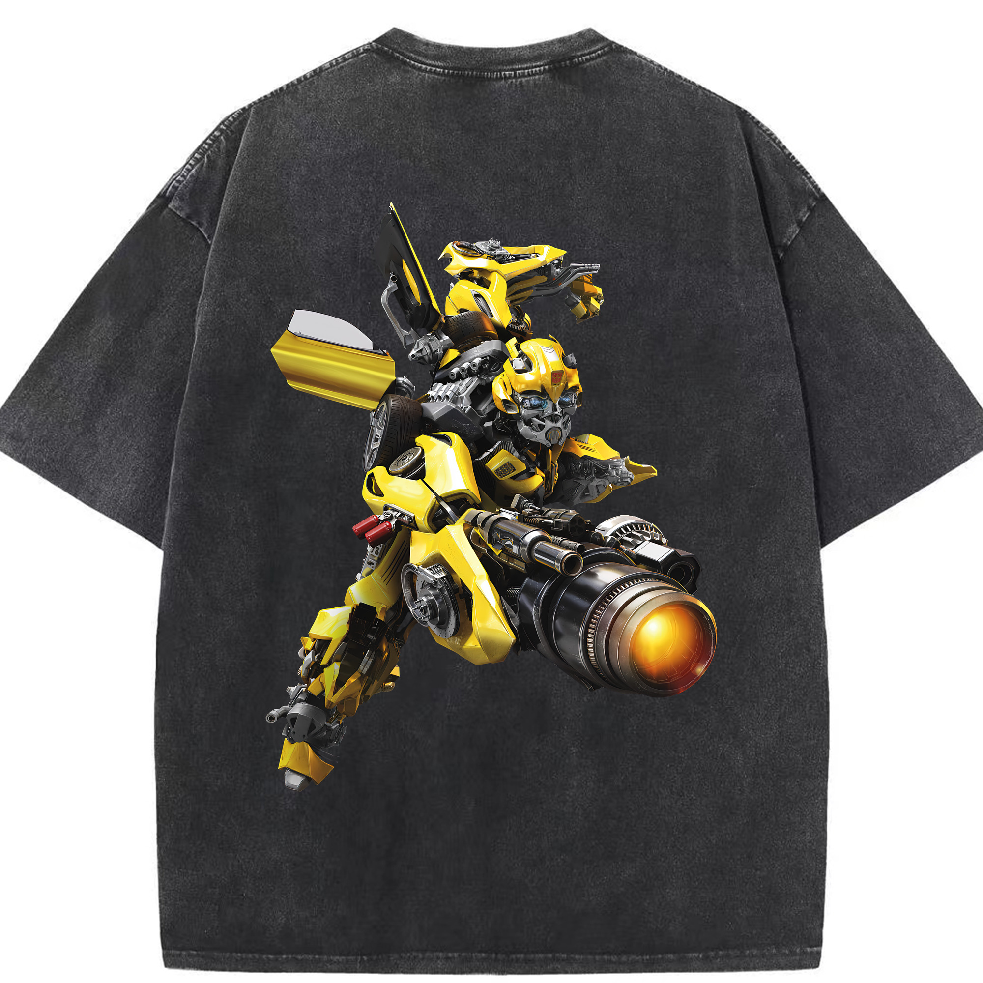 （画像用） Transformers トランスフォーマー 綿100% ヴィンテージ風 半袖Tシャツ（背面プリント）