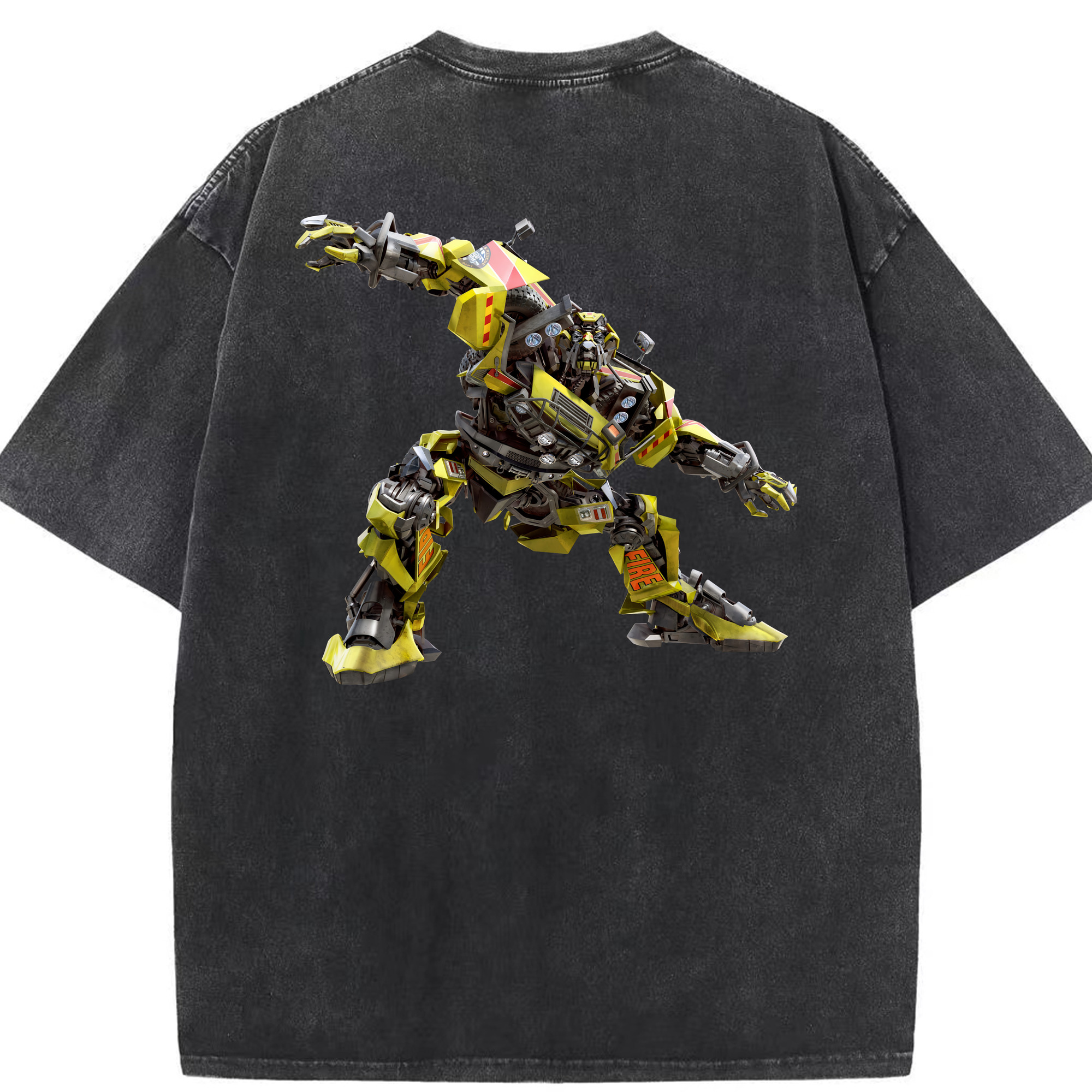 （画像用） Transformers トランスフォーマー 綿100% ヴィンテージ風 半袖Tシャツ（背面プリント）