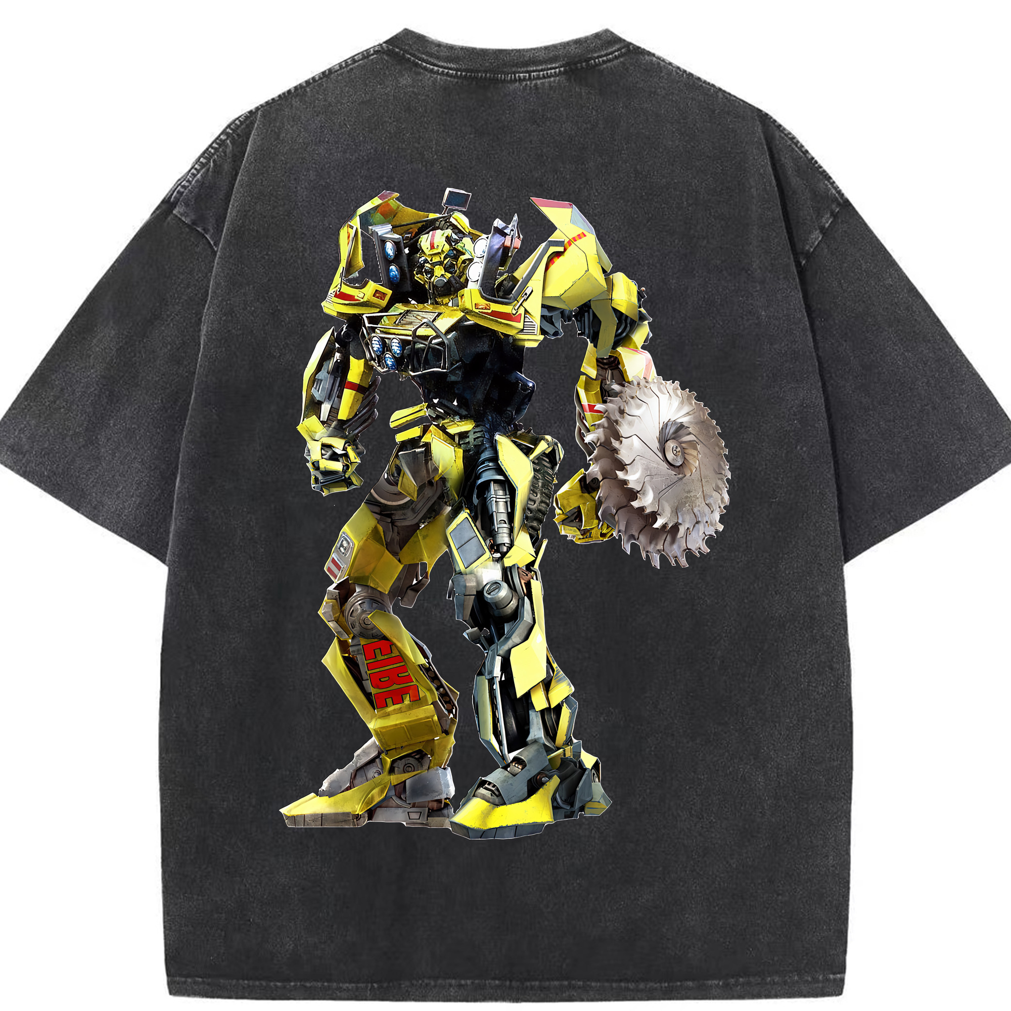 （画像用） Transformers トランスフォーマー 綿100% ヴィンテージ風 半袖Tシャツ（背面プリント）