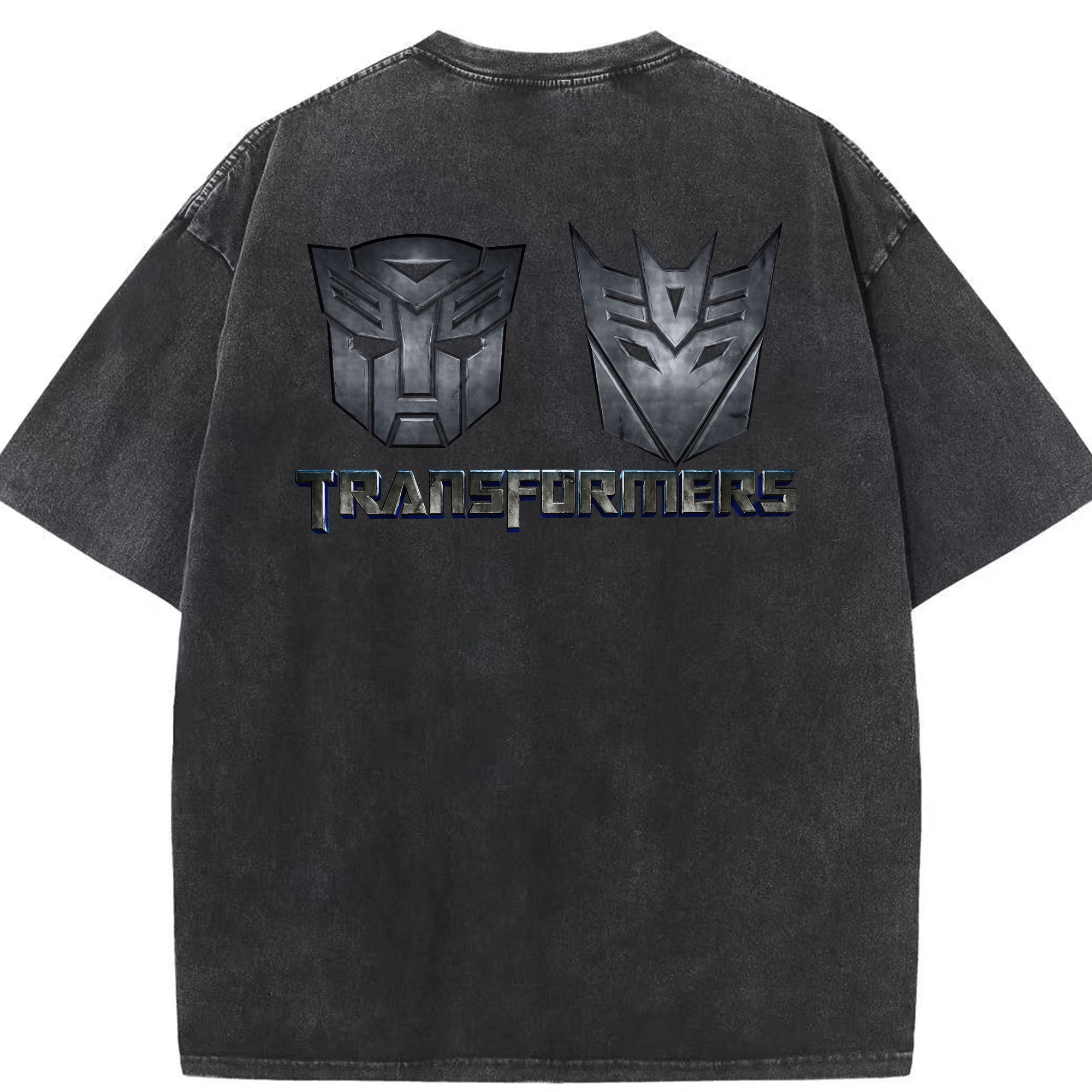 （画像用） Transformers トランスフォーマー 綿100% ヴィンテージ風 半袖Tシャツ（背面プリント）